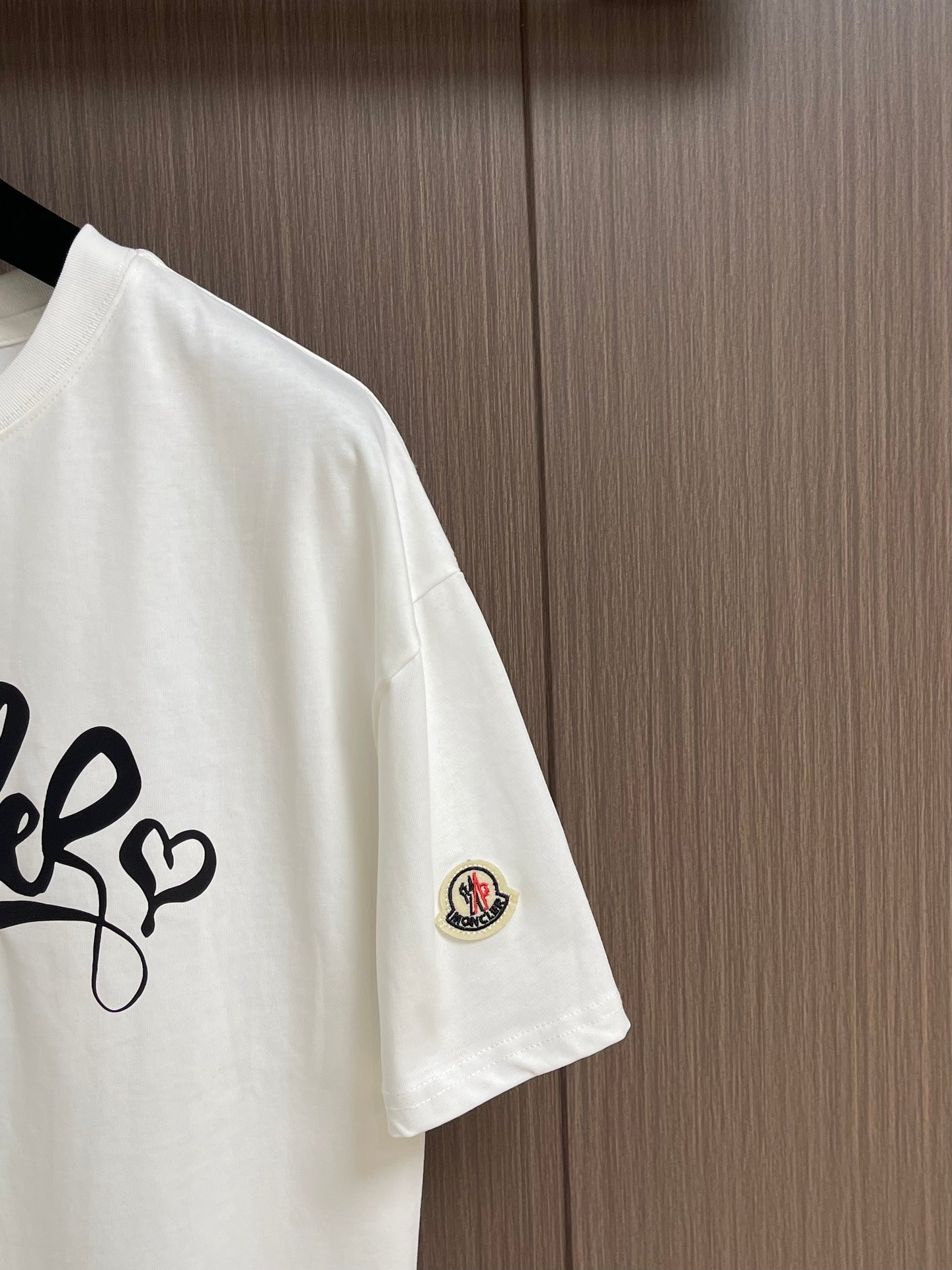 MONCL* Calligraphy Logo Cotton T-Shirt