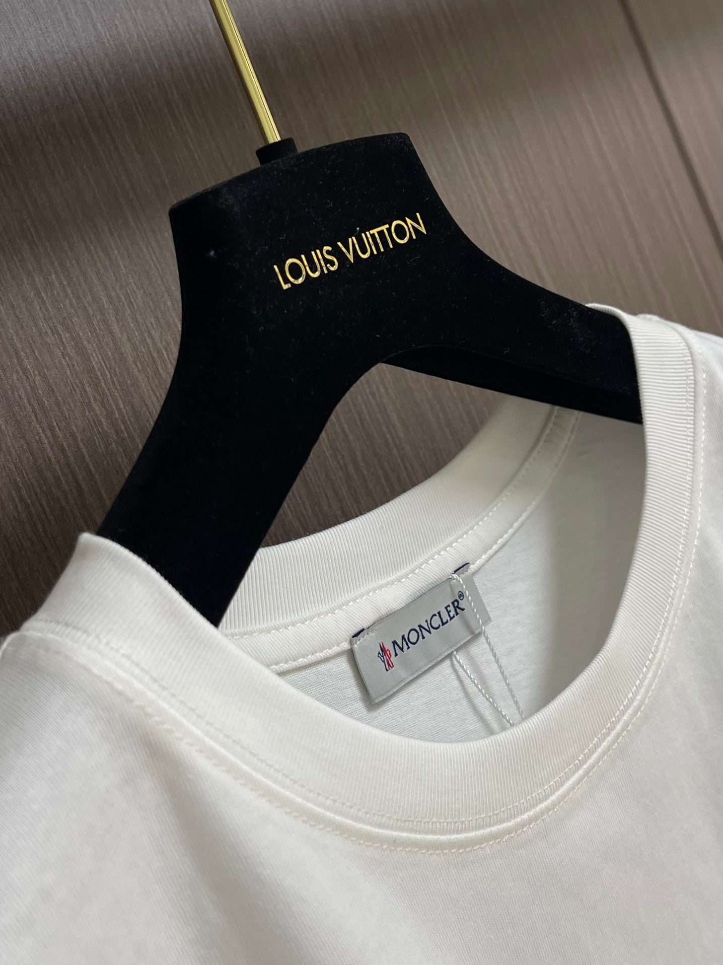 MONCL* Calligraphy Logo Cotton T-Shirt