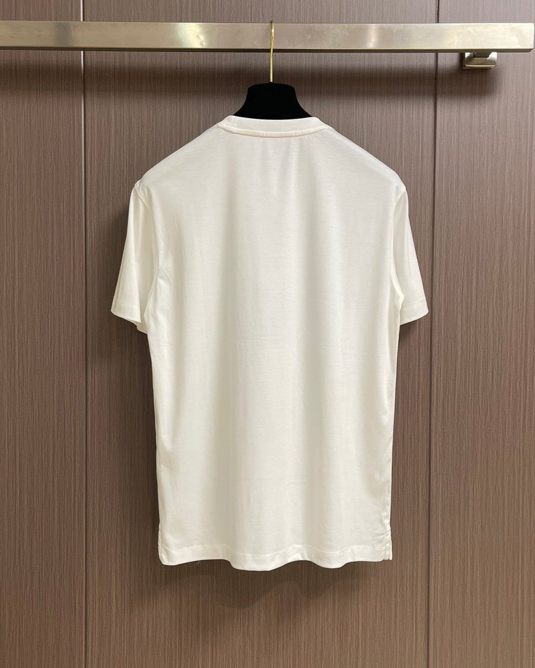 HERM* "H Puzzle" t-shirt with leather detail