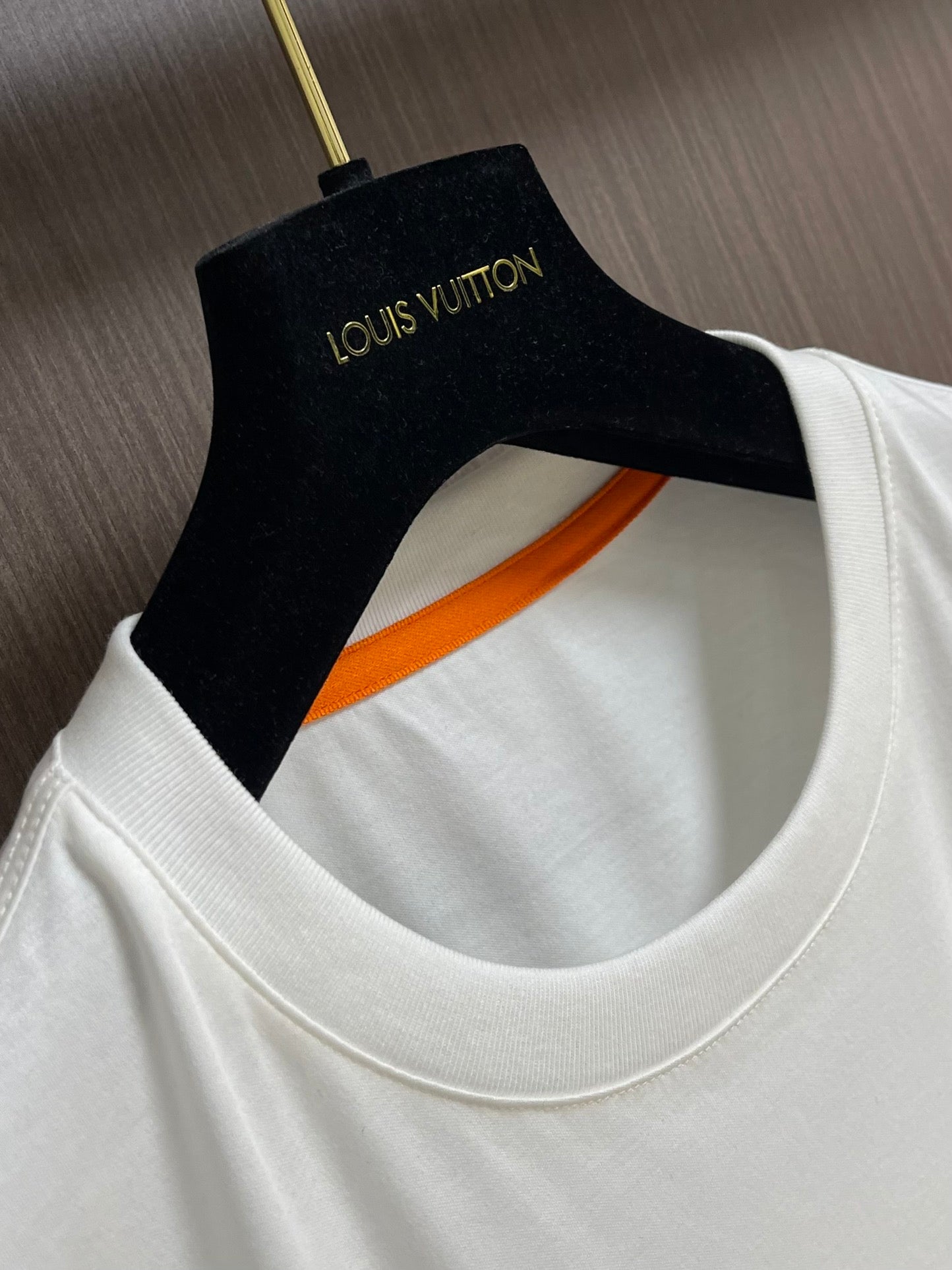 HERM* "H Puzzle" t-shirt with leather detail