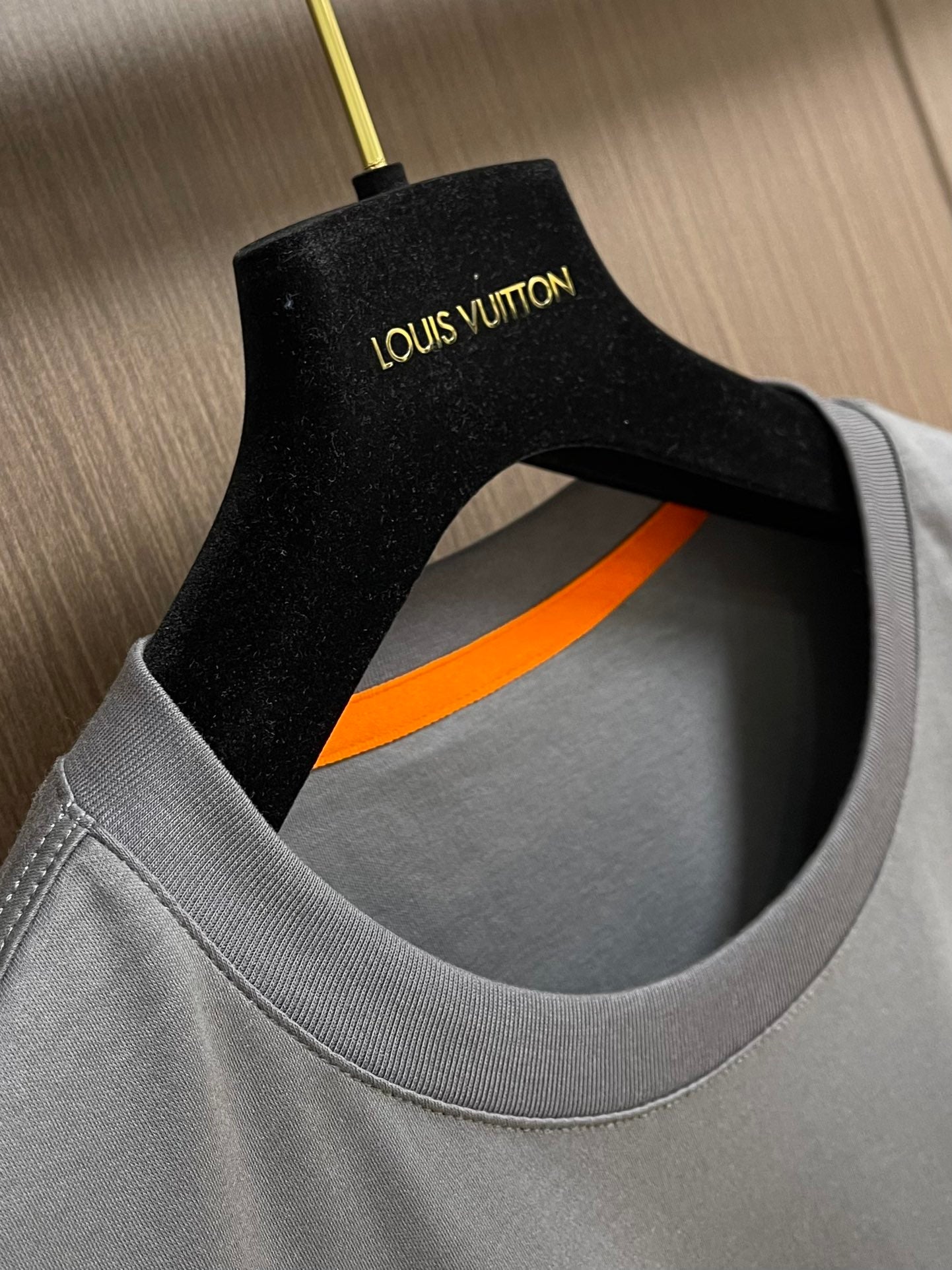 HERM* "H Puzzle" t-shirt with leather detail