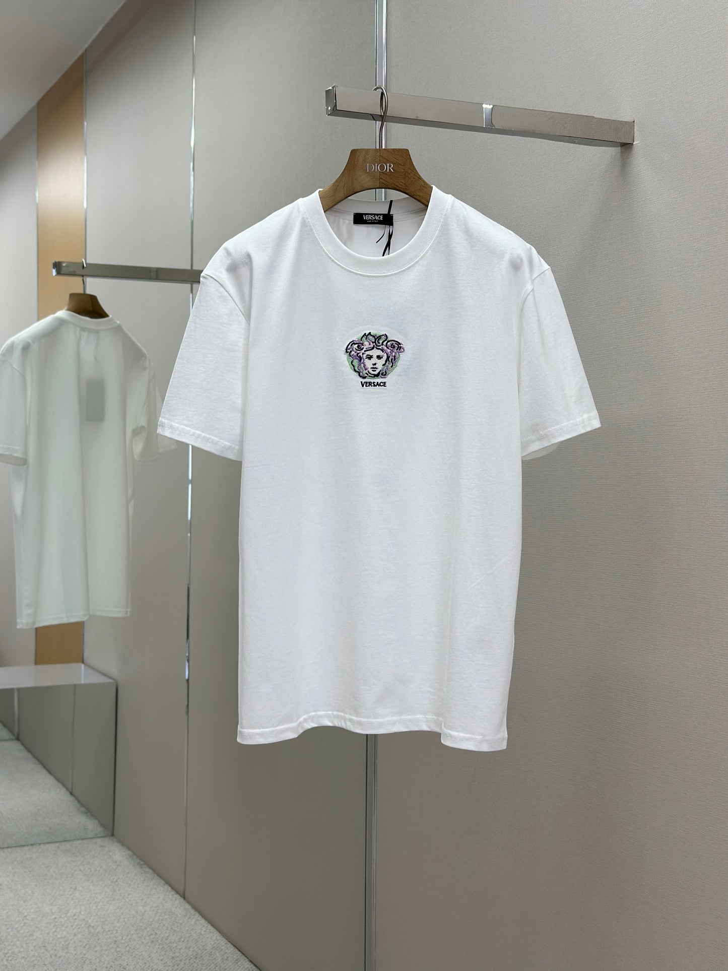 VERSA* Embroidered Painted Medusa T-Shirt