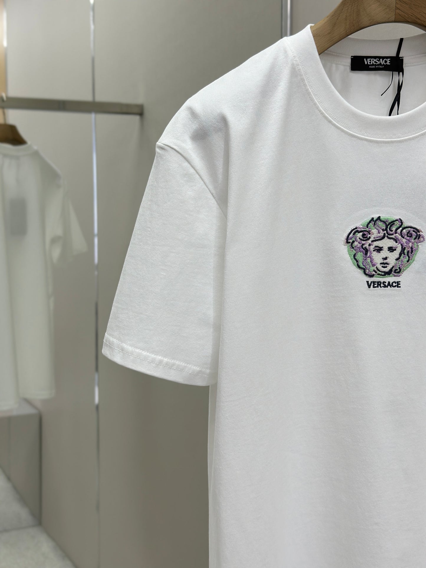 VERSA* Embroidered Painted Medusa T-Shirt