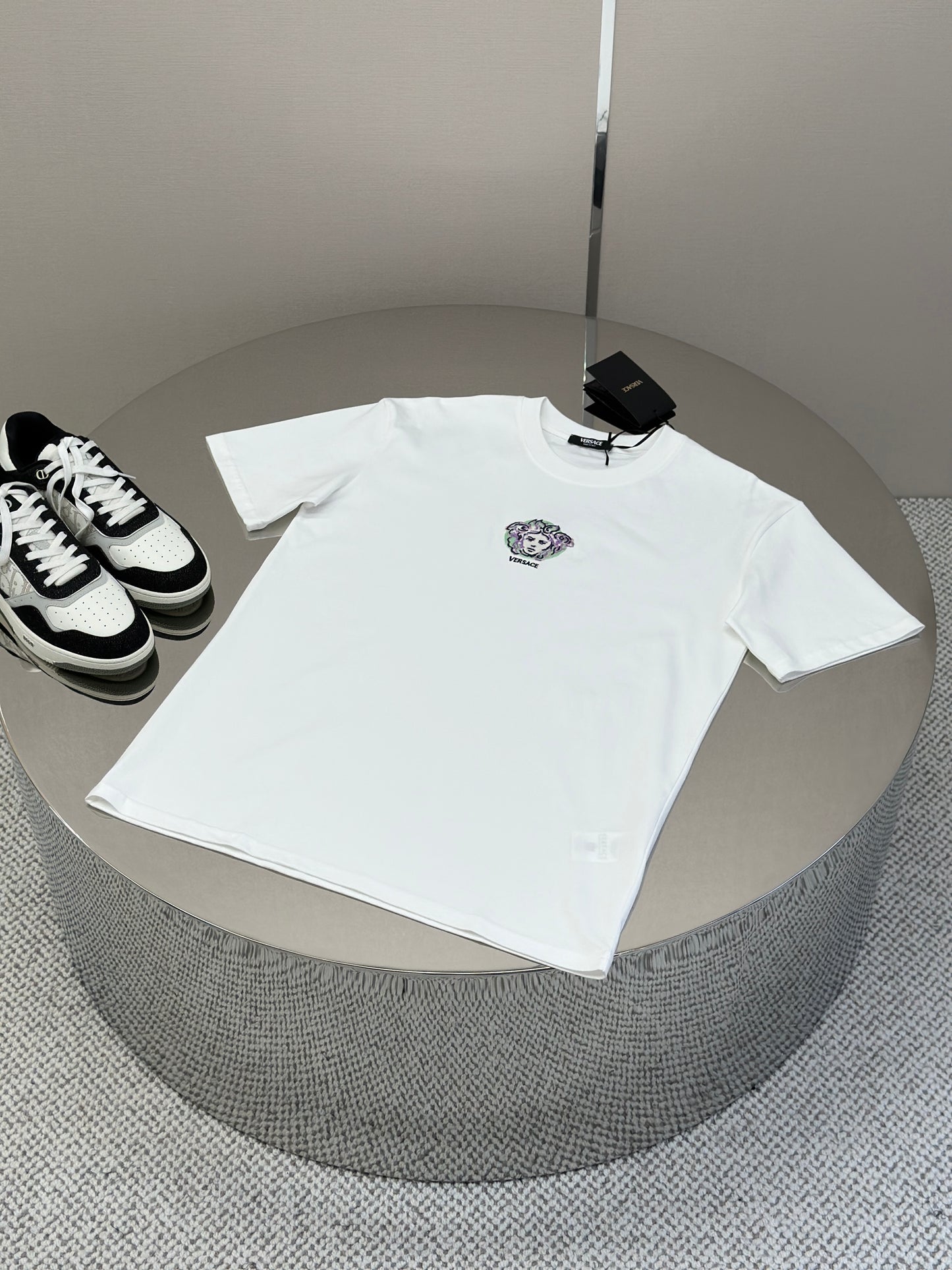 VERSA* Embroidered Painted Medusa T-Shirt