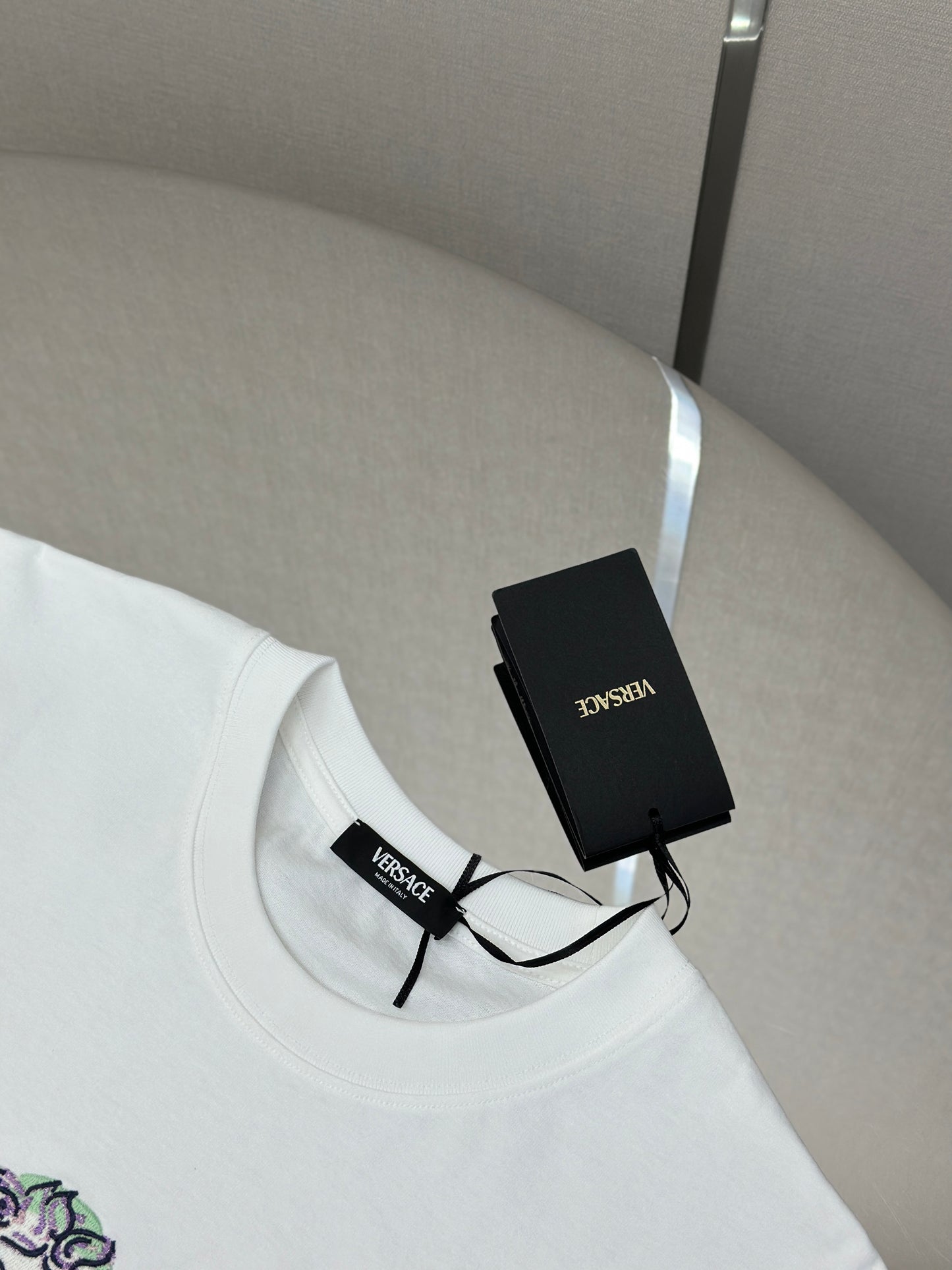 VERSA* Embroidered Painted Medusa T-Shirt