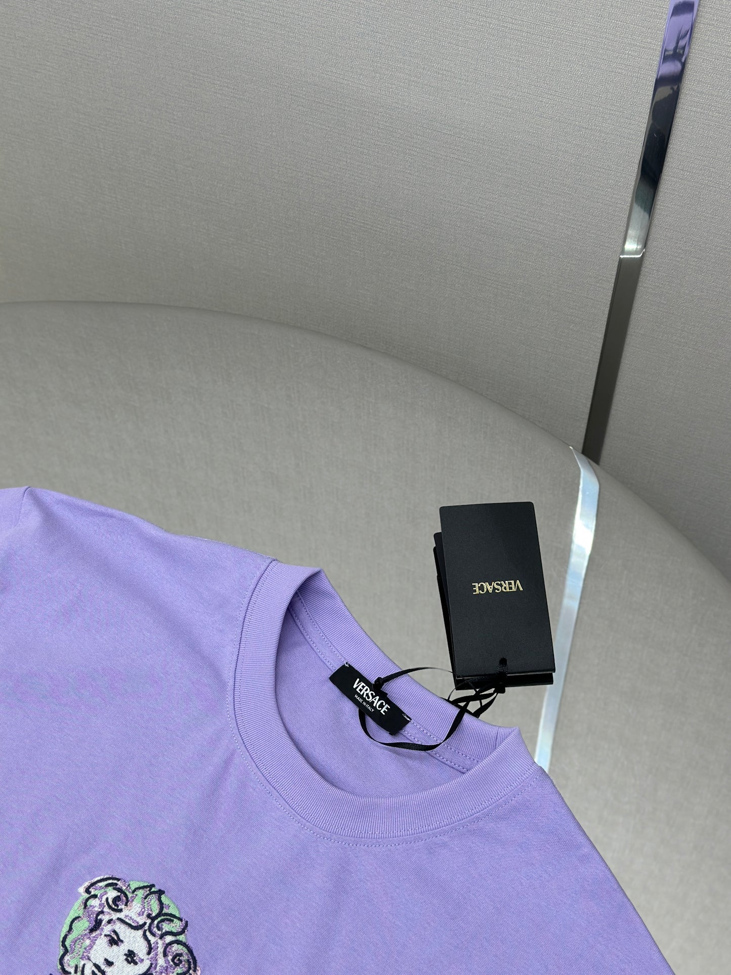 VERSA* Embroidered Painted Medusa T-Shirt