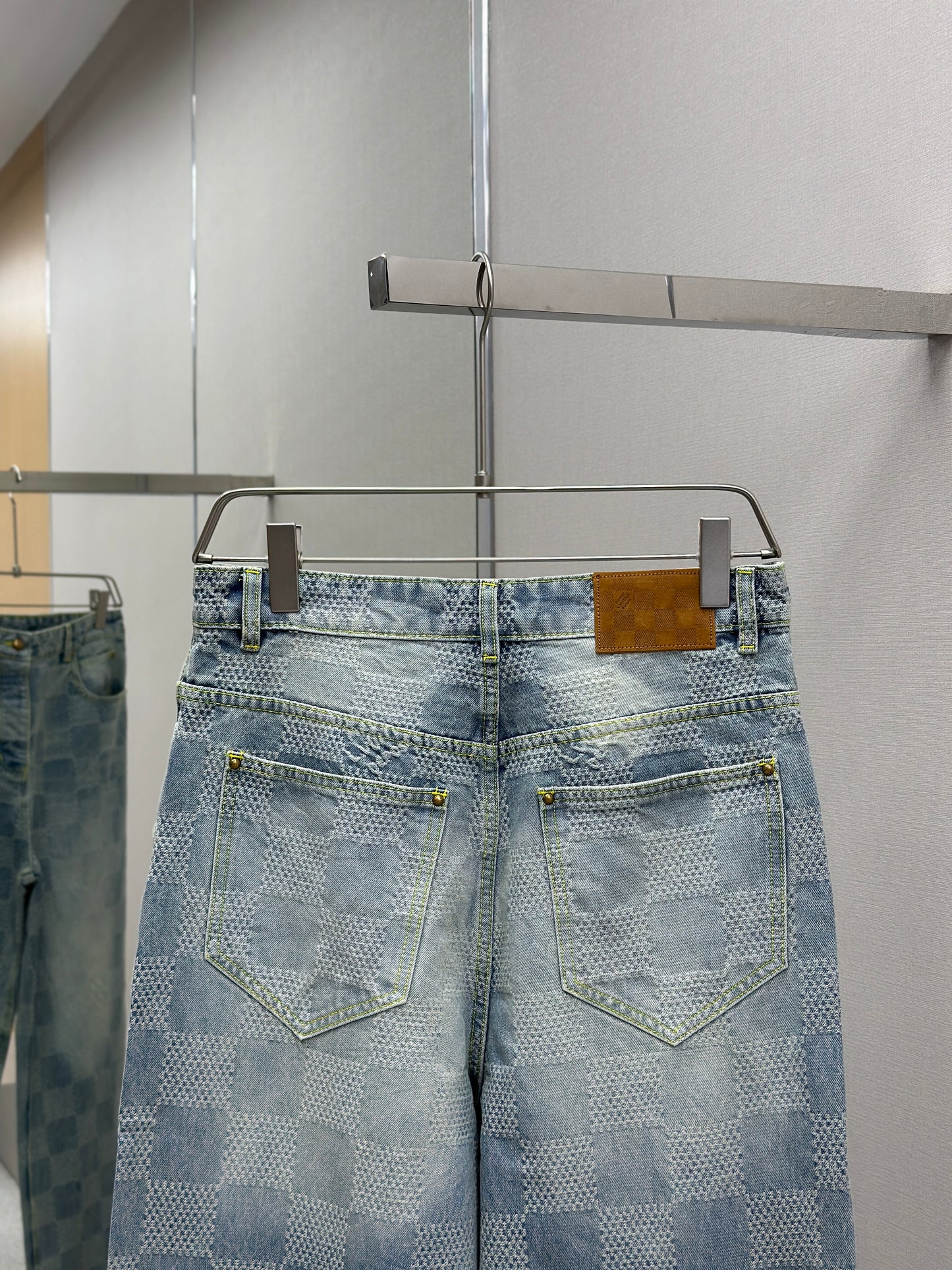 LOUI*V Damier Denim Skate Pants