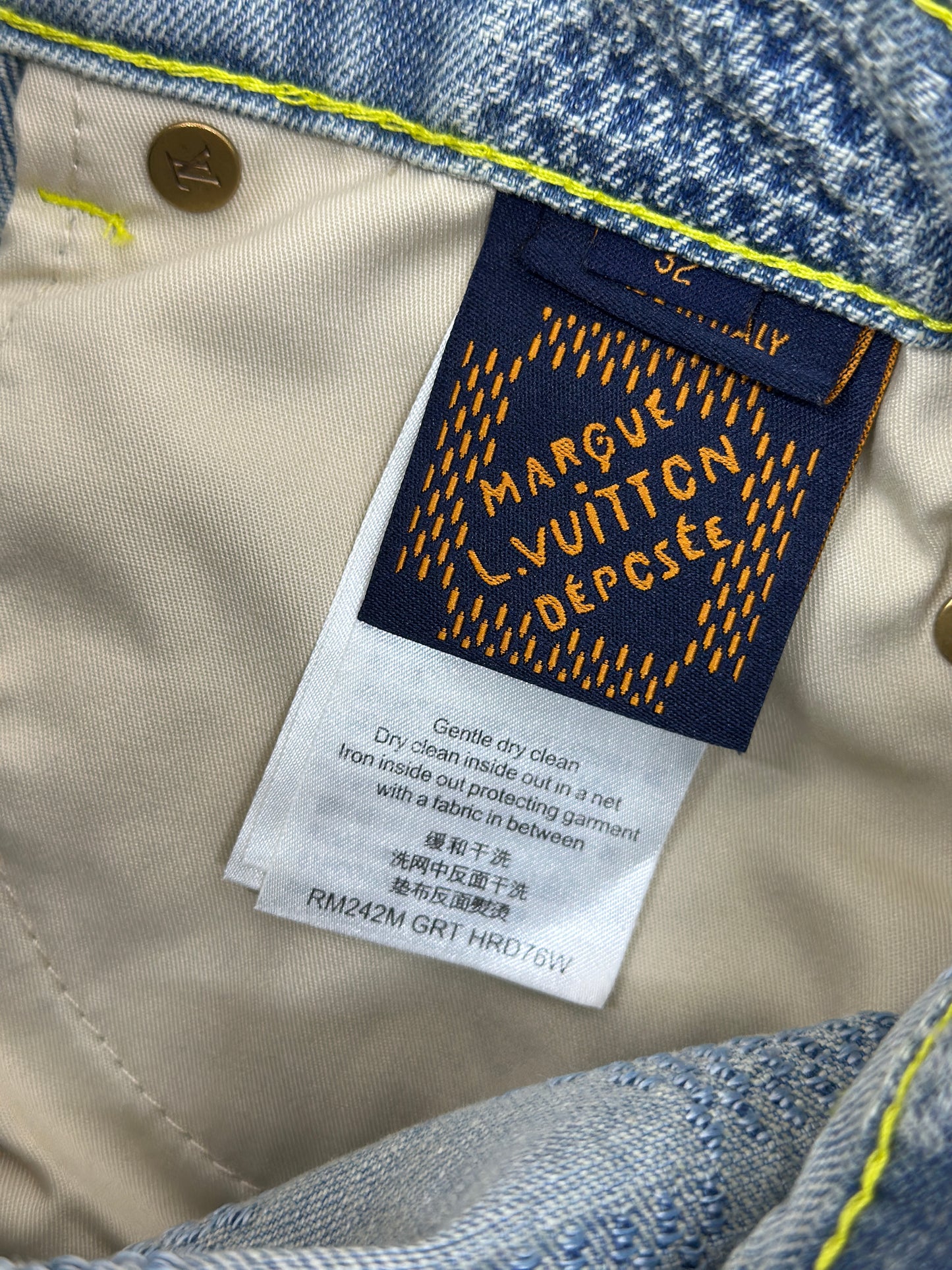 LOUI*V Damier Denim Skate Pants
