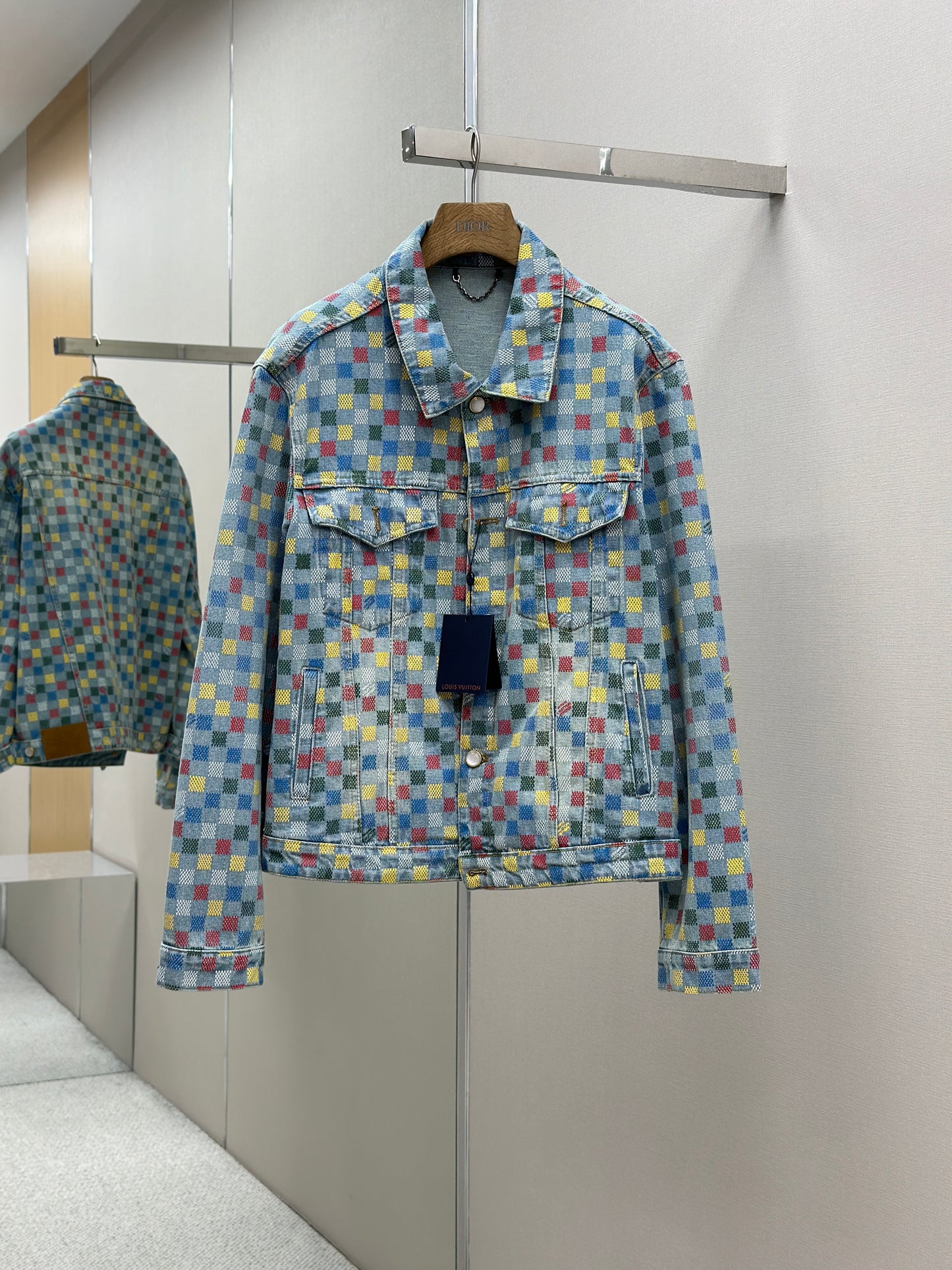 LOUI*V Damier Denim Trucker Jacket