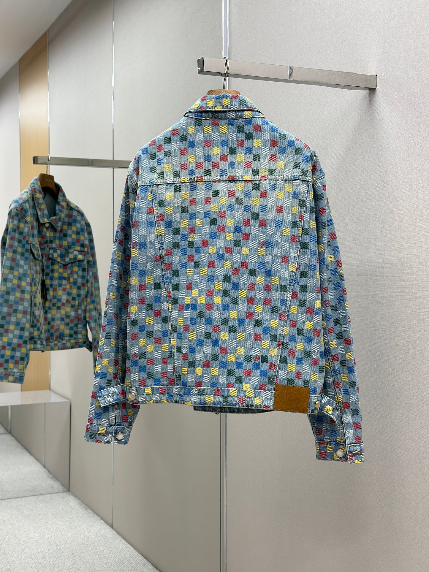LOUI*V Damier Denim Trucker Jacket