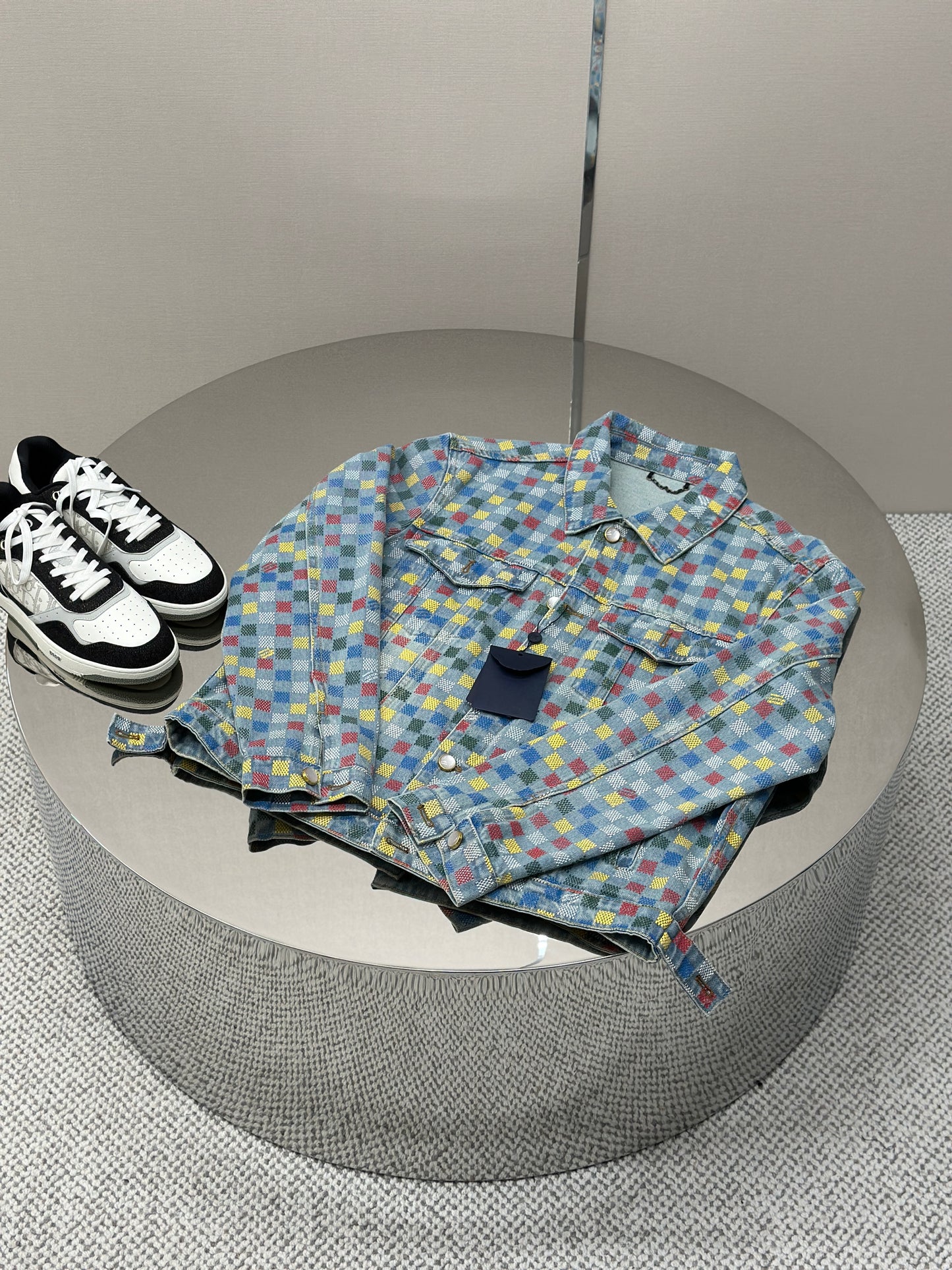 LOUI*V Damier Denim Trucker Jacket