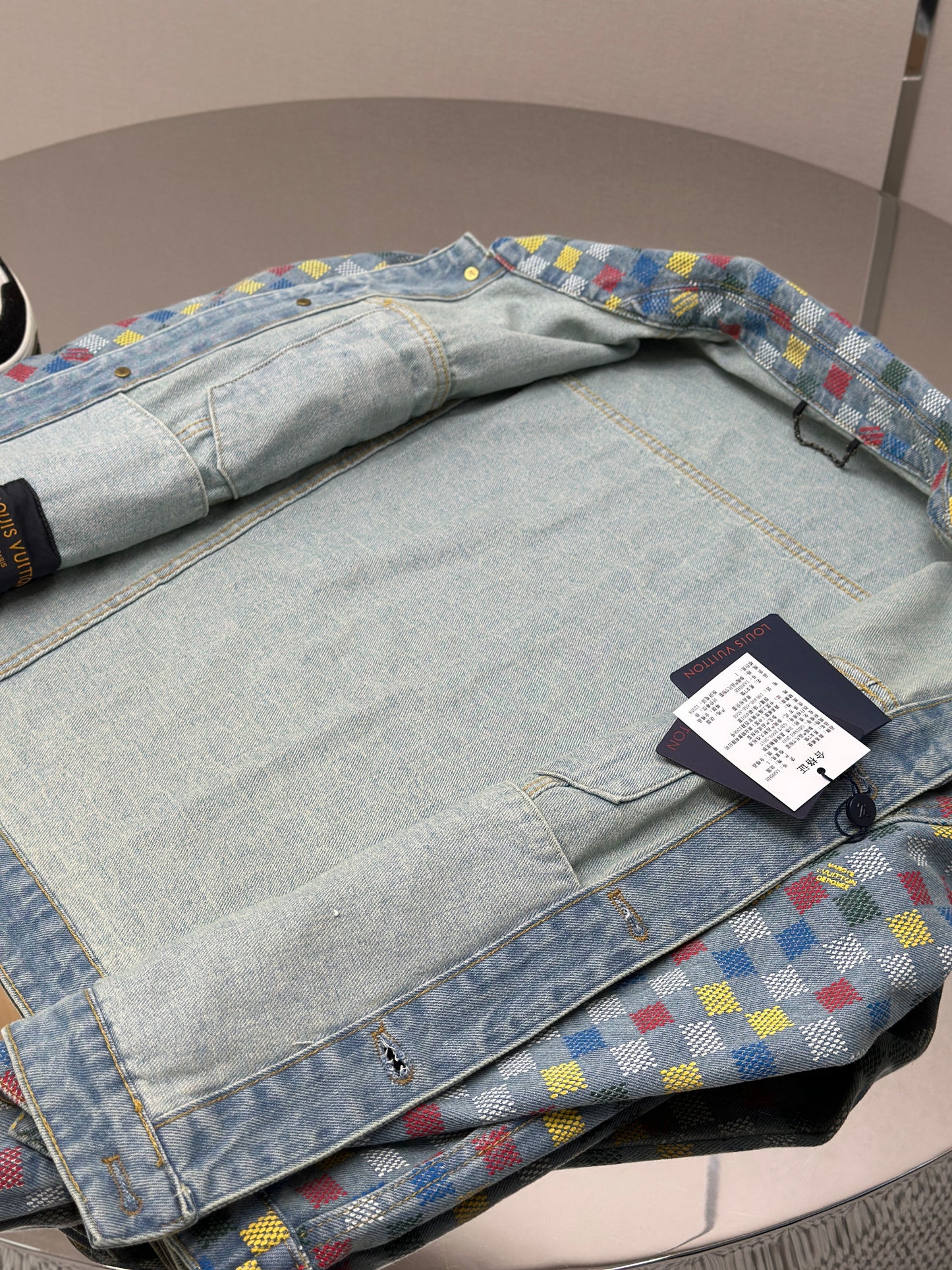 LOUI*V Damier Denim Trucker Jacket