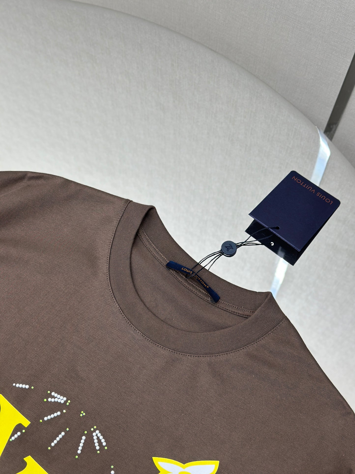 LOUI*V Washed Embellished Cotton T-Shirt