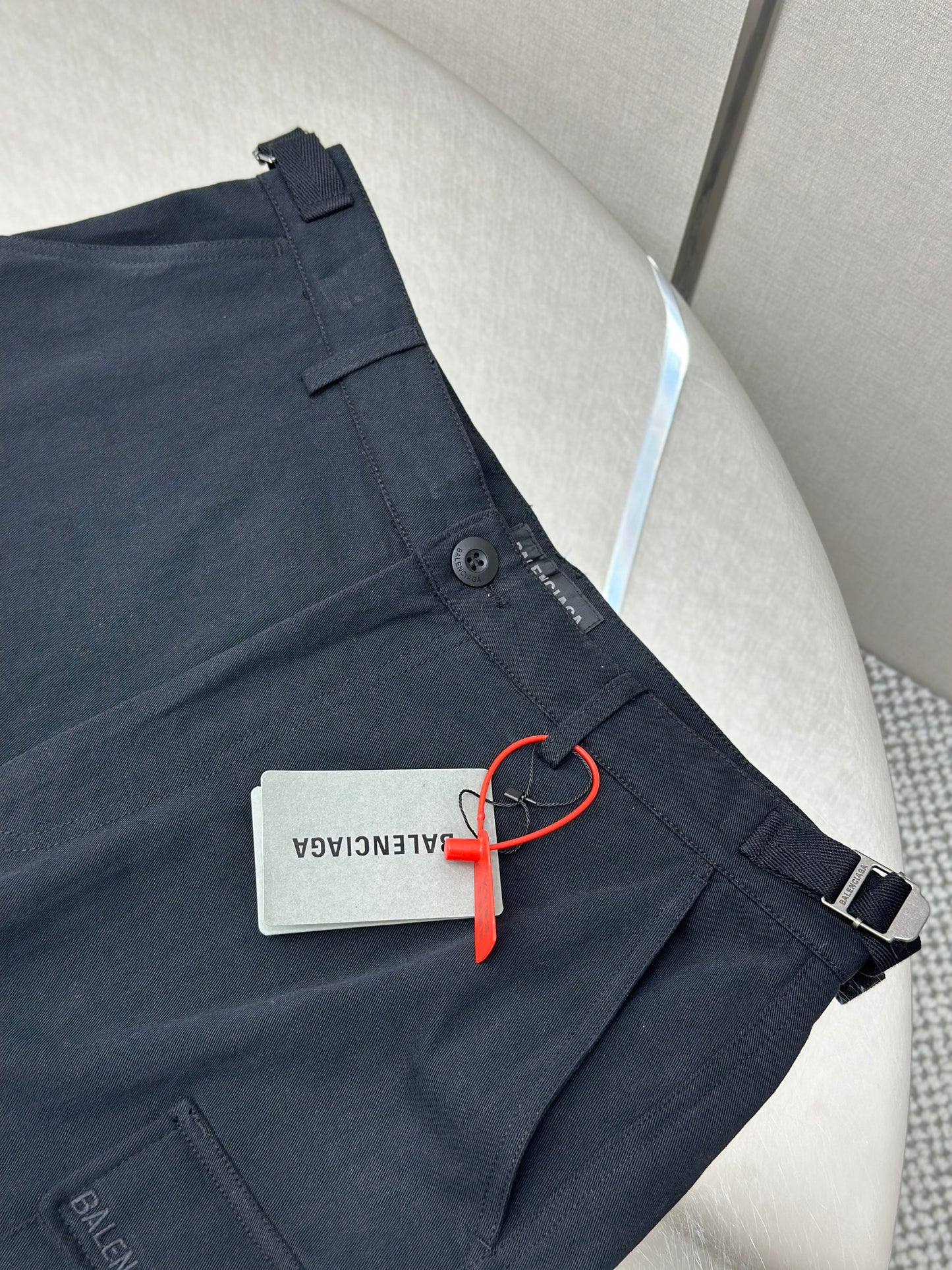 BALENC* Cargo Pants Regular Fit in black workwear twill
