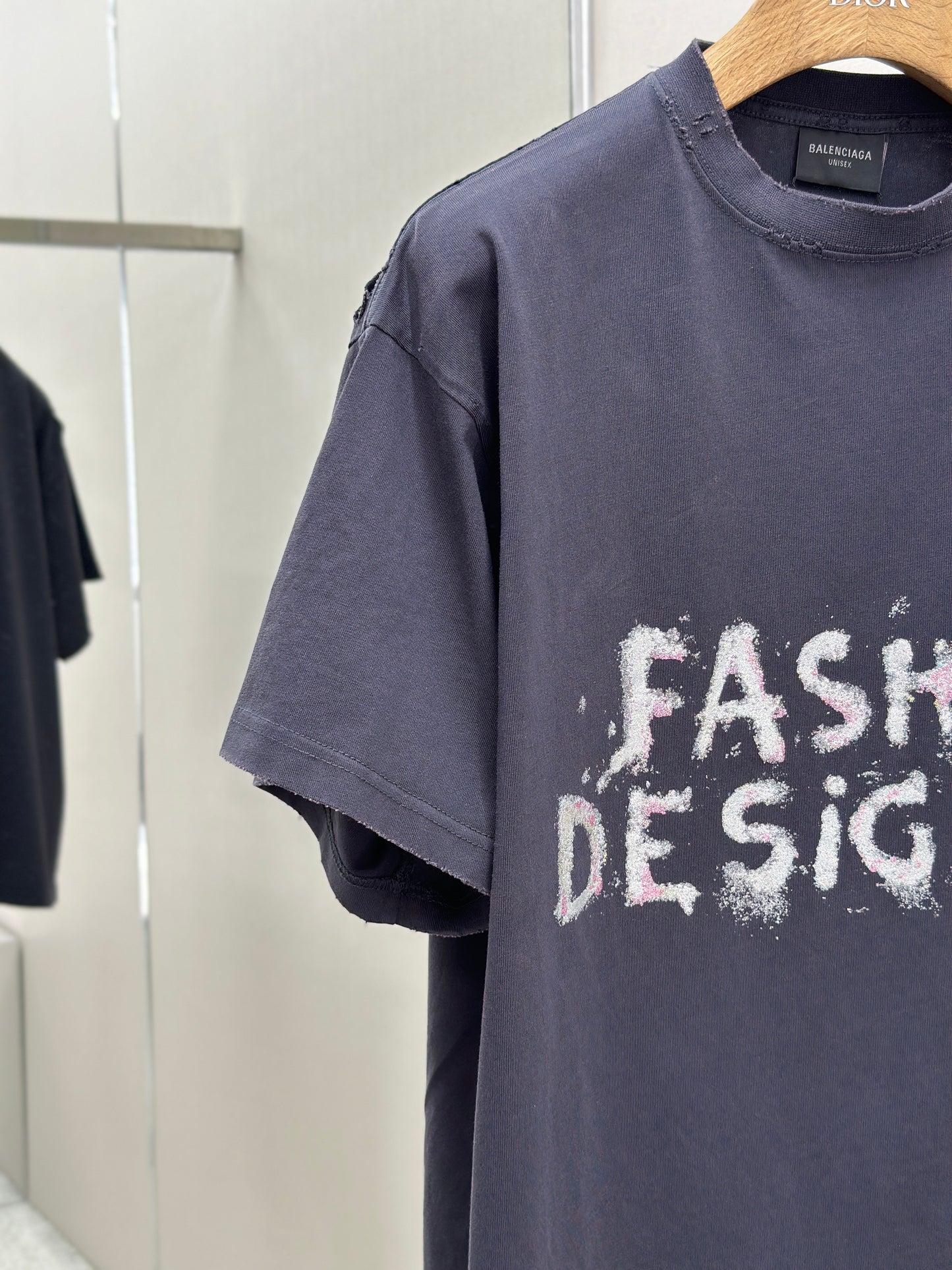 BALENC* Fashion Designer Oversized T-shirt in Faded Black