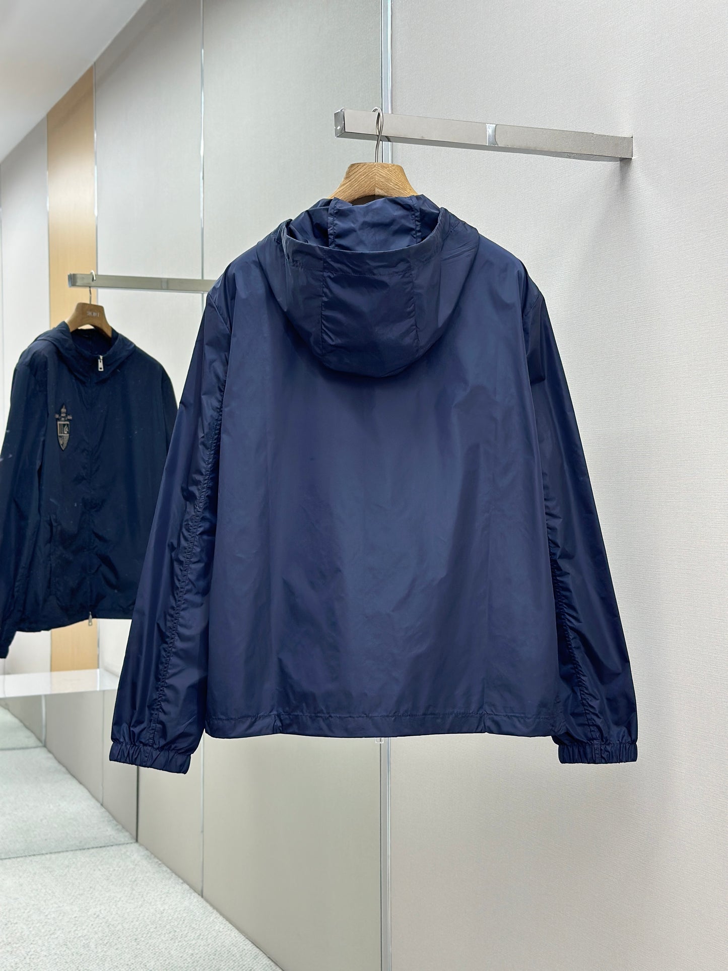 FEND1 Blue technical fabric jacket