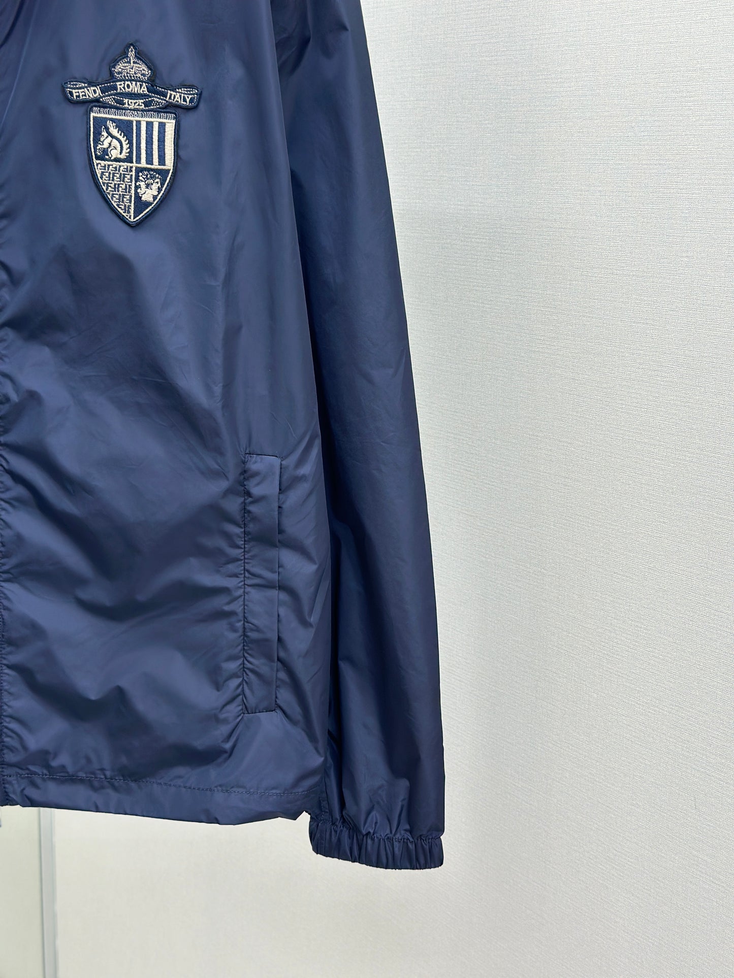 FEND1 Blue technical fabric jacket