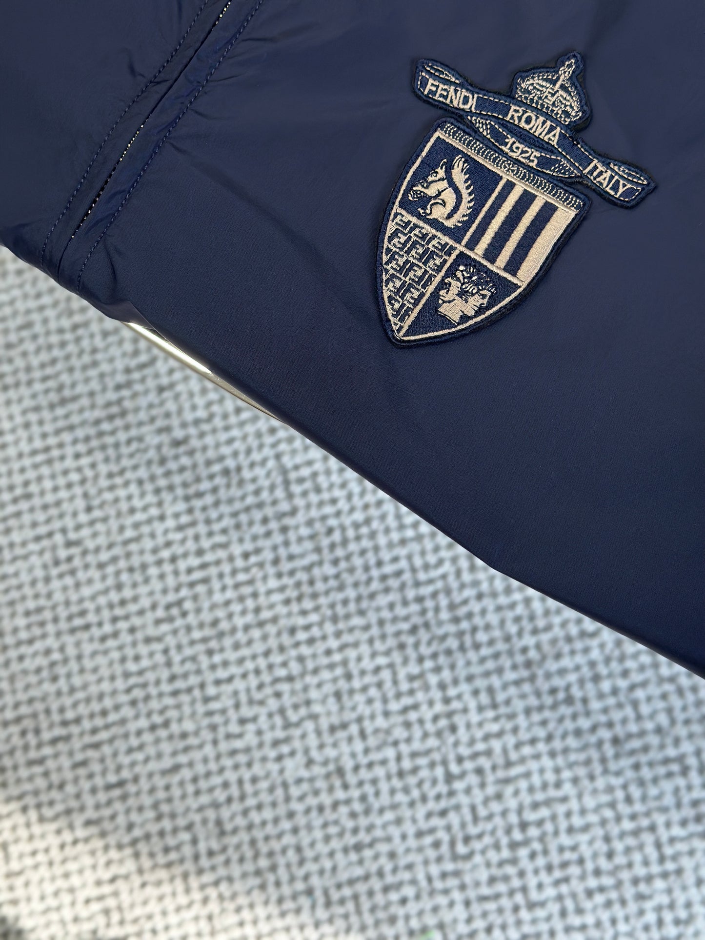 FEND1 Blue technical fabric jacket