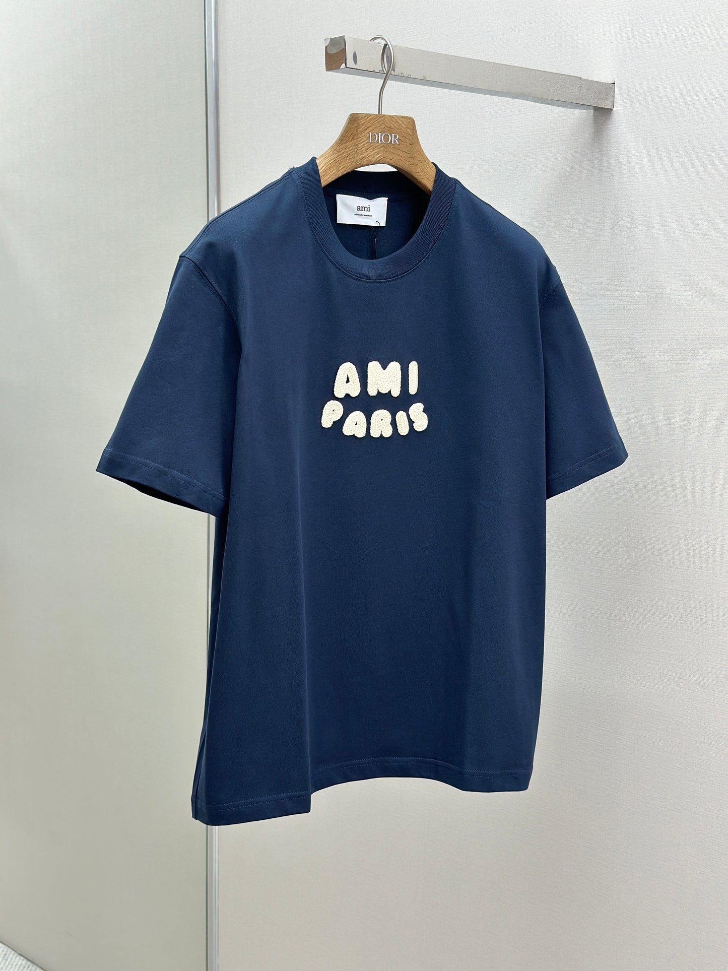 Am1 Paris Beige Cotton Patch T-Shirt