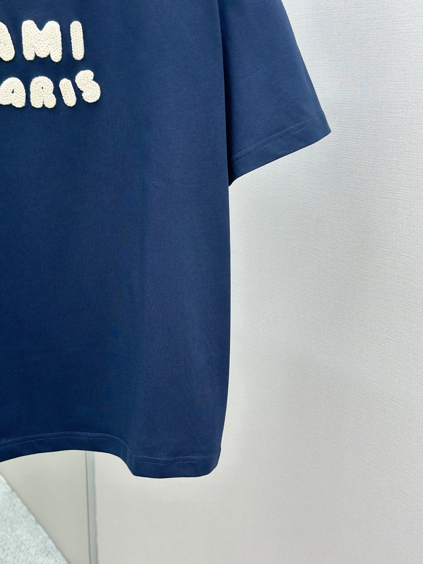 Am1 Paris Beige Cotton Patch T-Shirt