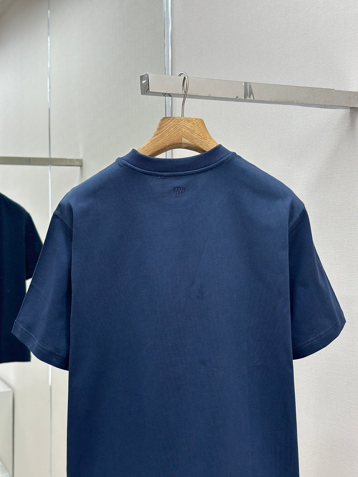 Am1 Paris Beige Cotton Patch T-Shirt