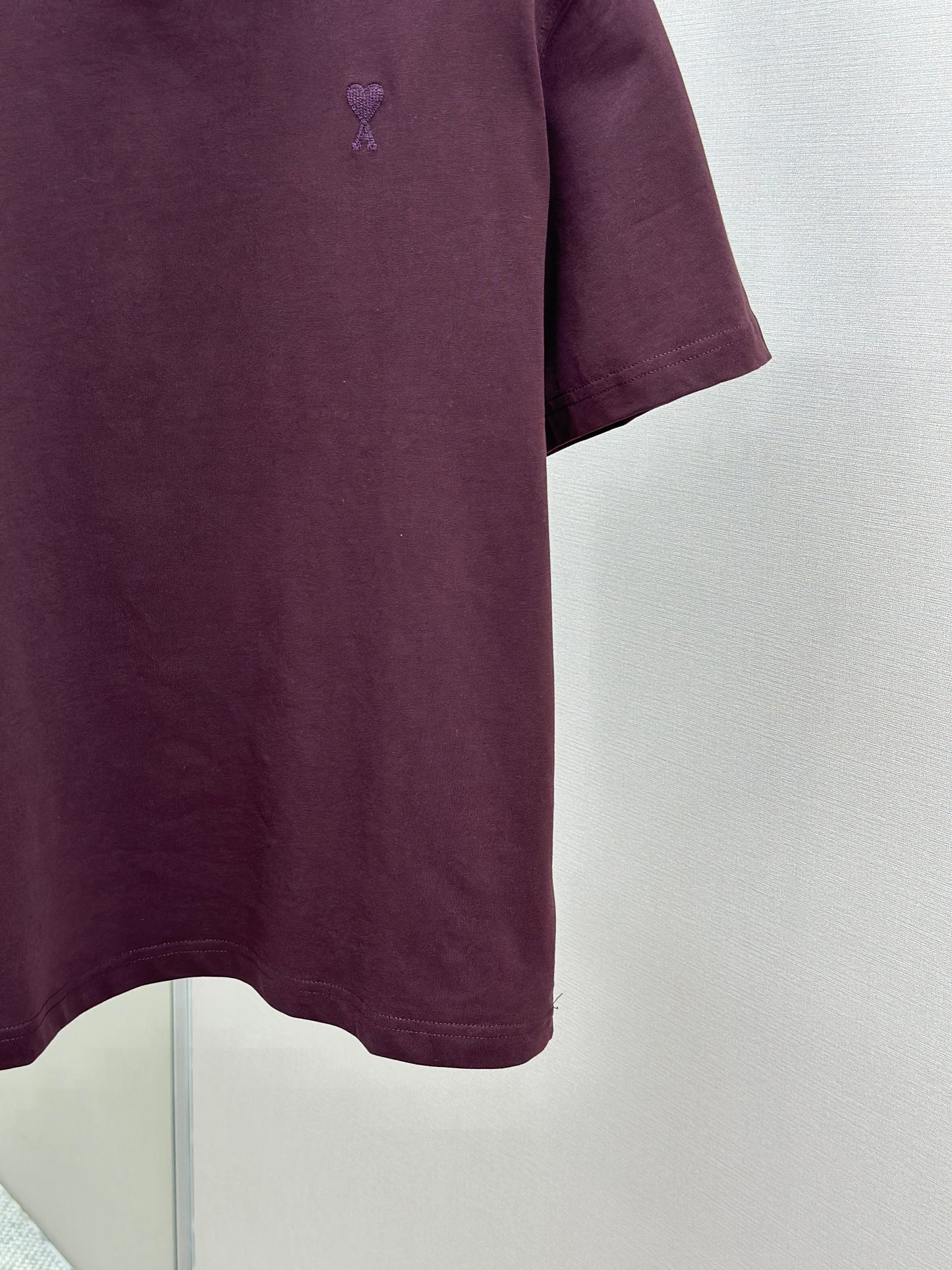 Am1 de Coeur Burgundy Cotton Tonal T-Shirt