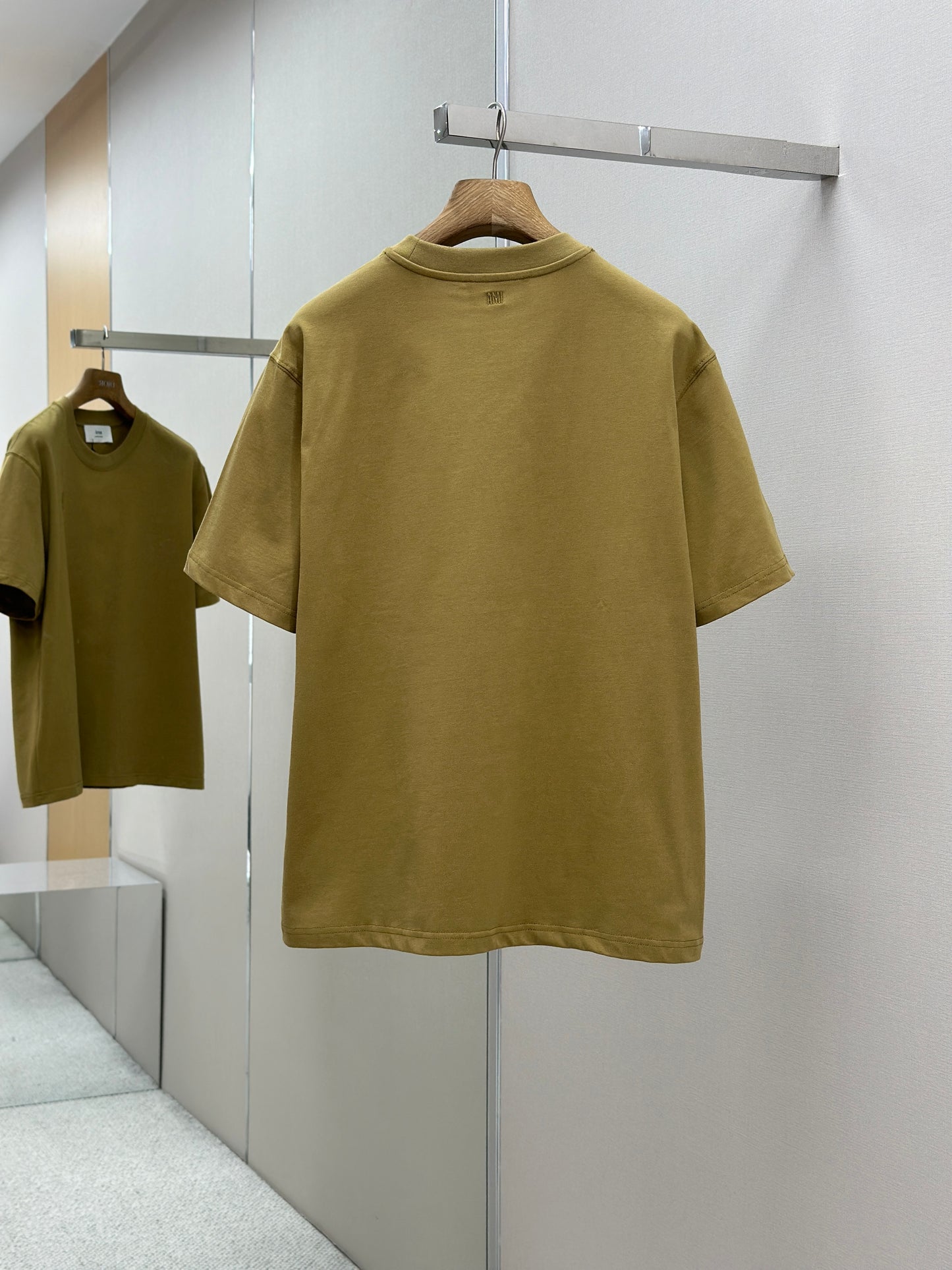 Am1 de Coeur Mustard Cotton Tonal T-Shirt