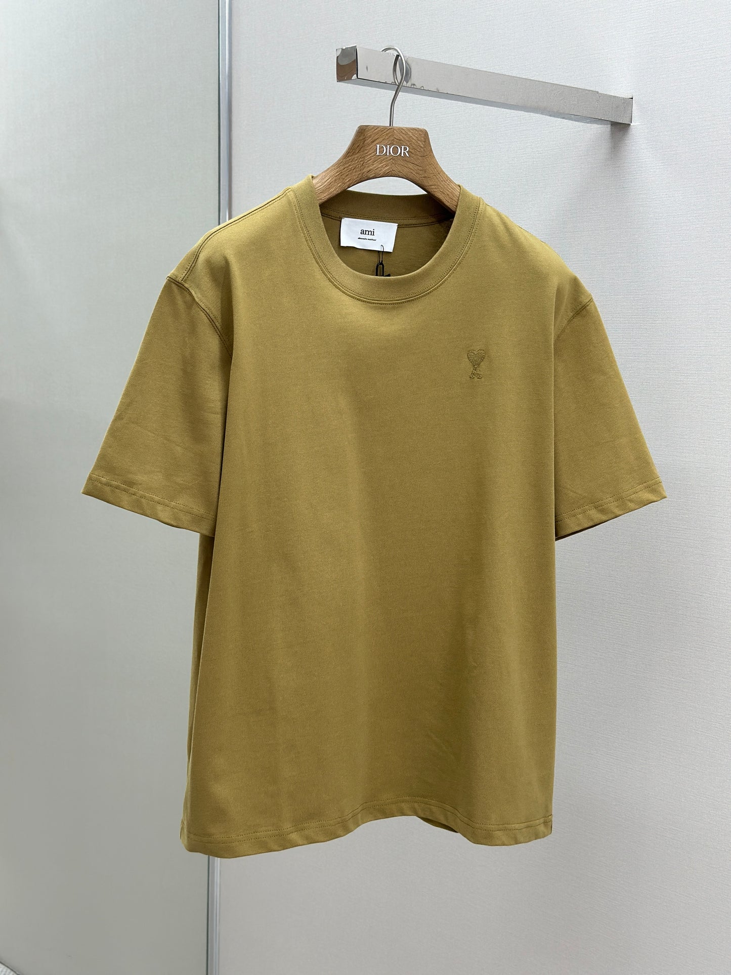 Am1 de Coeur Mustard Cotton Tonal T-Shirt