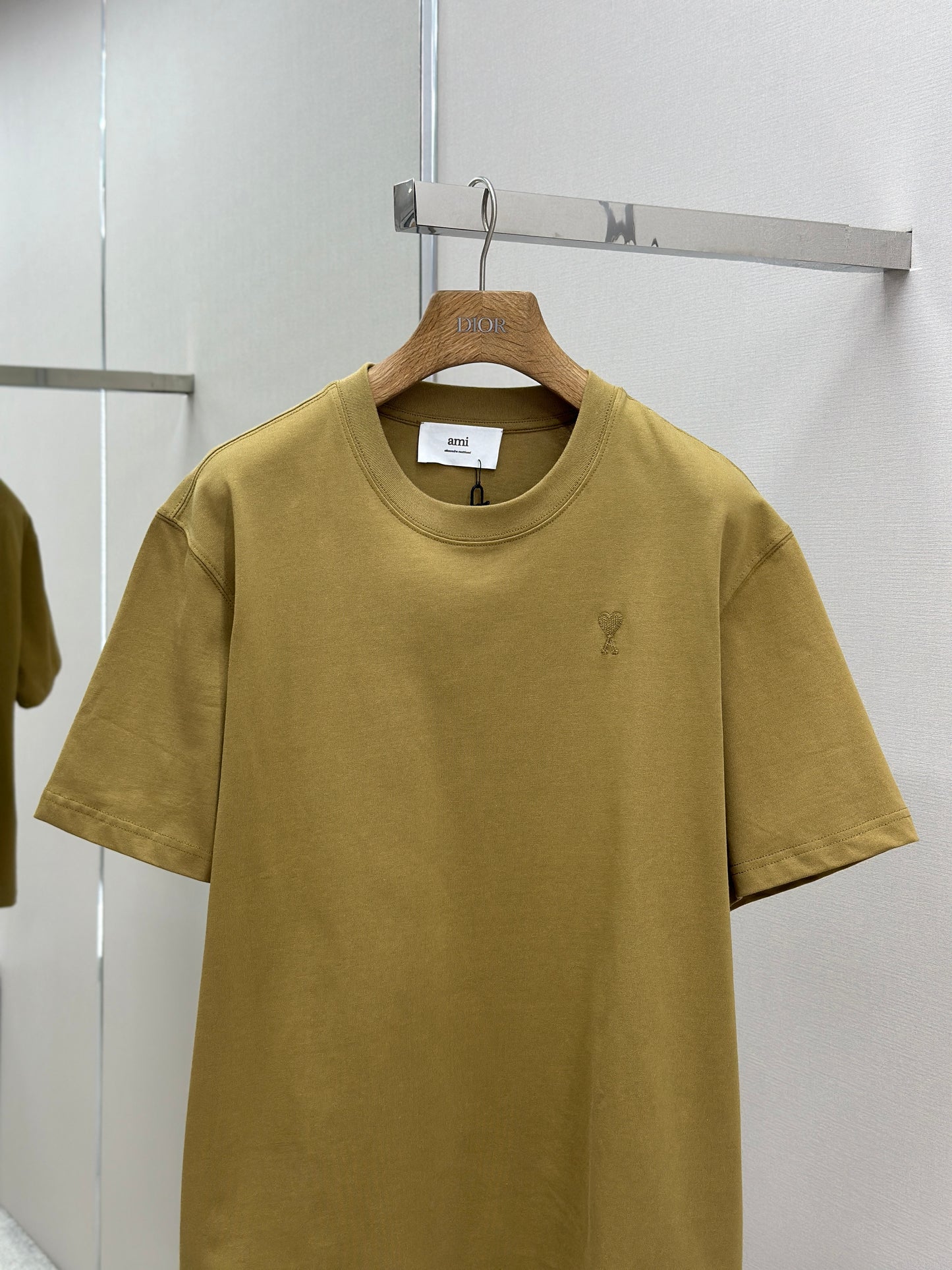 Am1 de Coeur Mustard Cotton Tonal T-Shirt