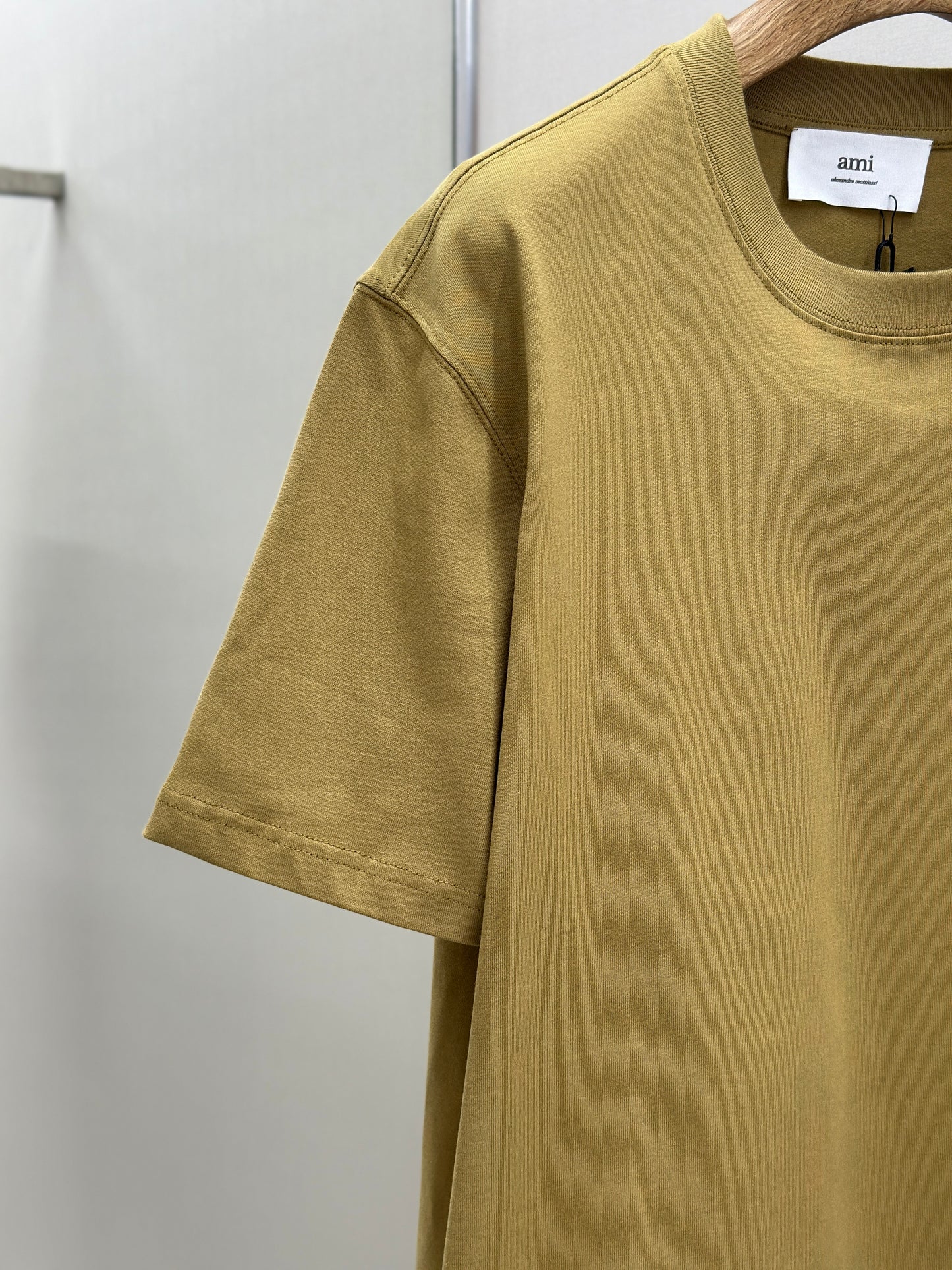 Am1 de Coeur Mustard Cotton Tonal T-Shirt