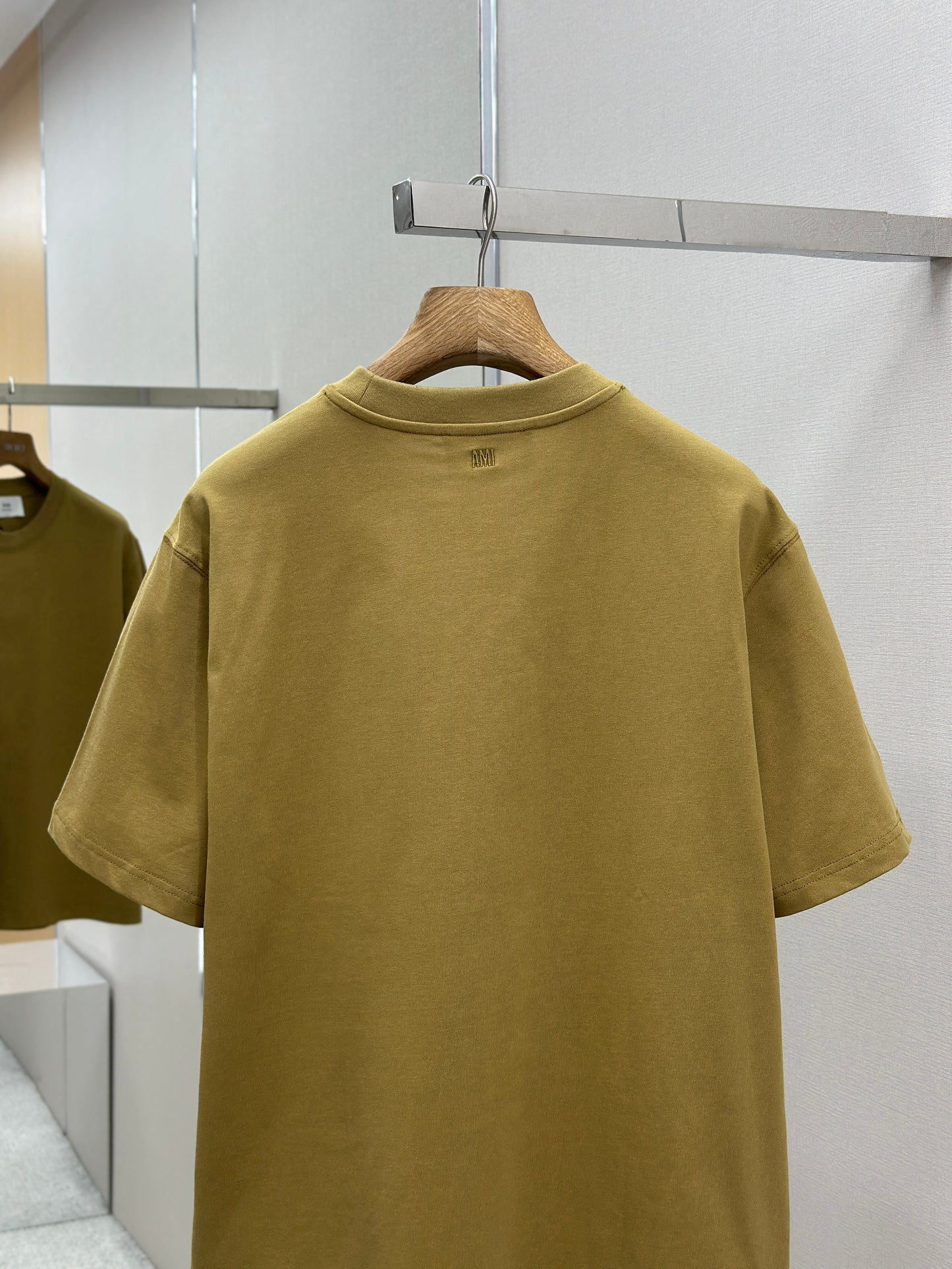 Am1 de Coeur Mustard Cotton Tonal T-Shirt