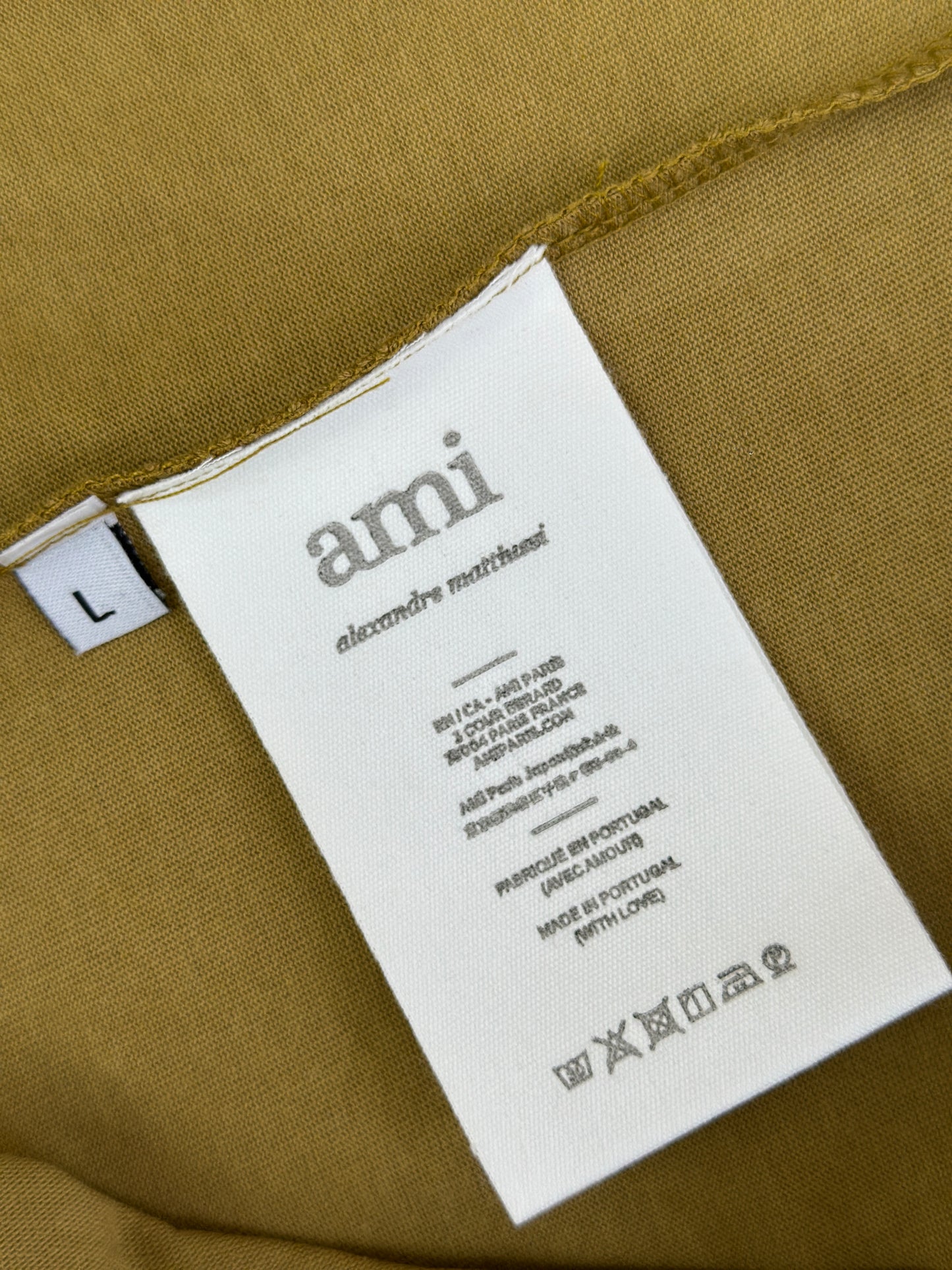 Am1 de Coeur Mustard Cotton Tonal T-Shirt