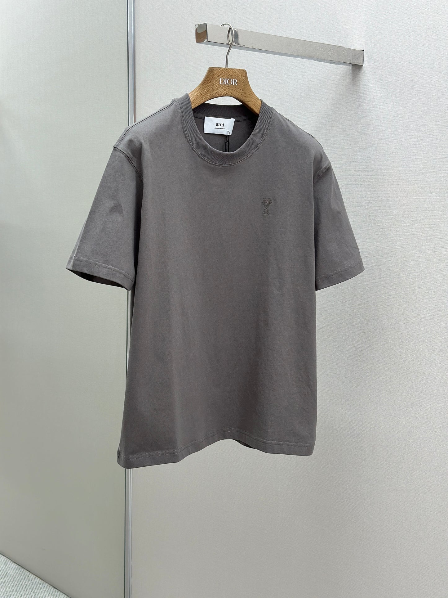 Am1 de Coeur Taupe Cotton Tonal T-Shirt