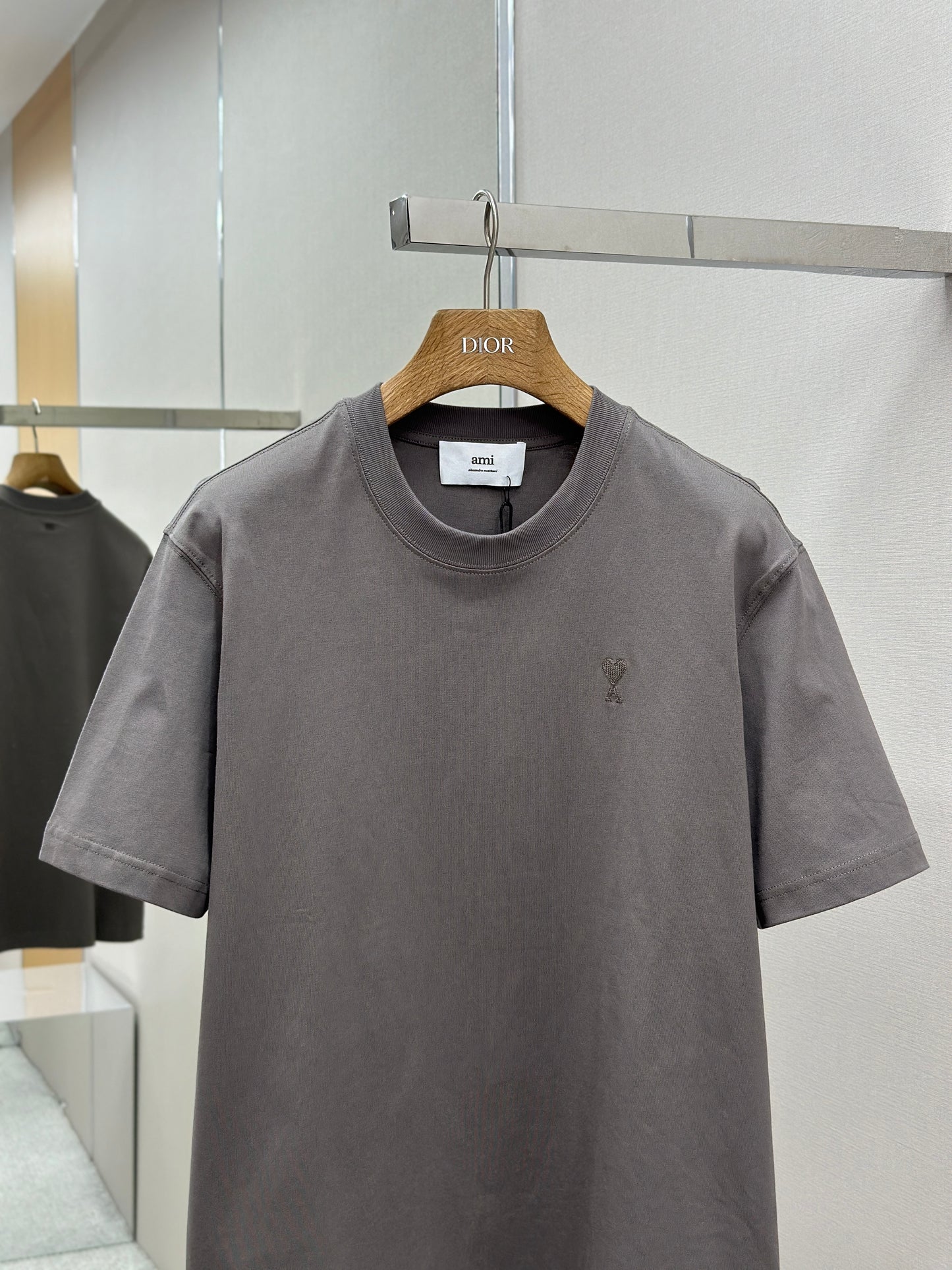 Am1 de Coeur Taupe Cotton Tonal T-Shirt