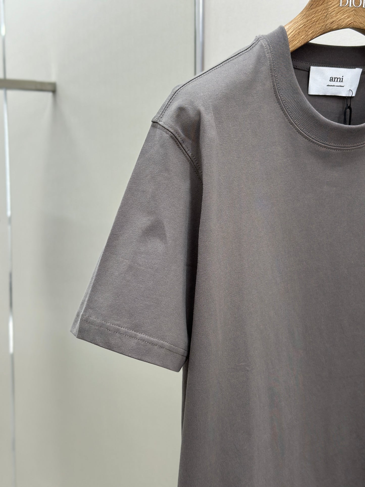 Am1 de Coeur Taupe Cotton Tonal T-Shirt