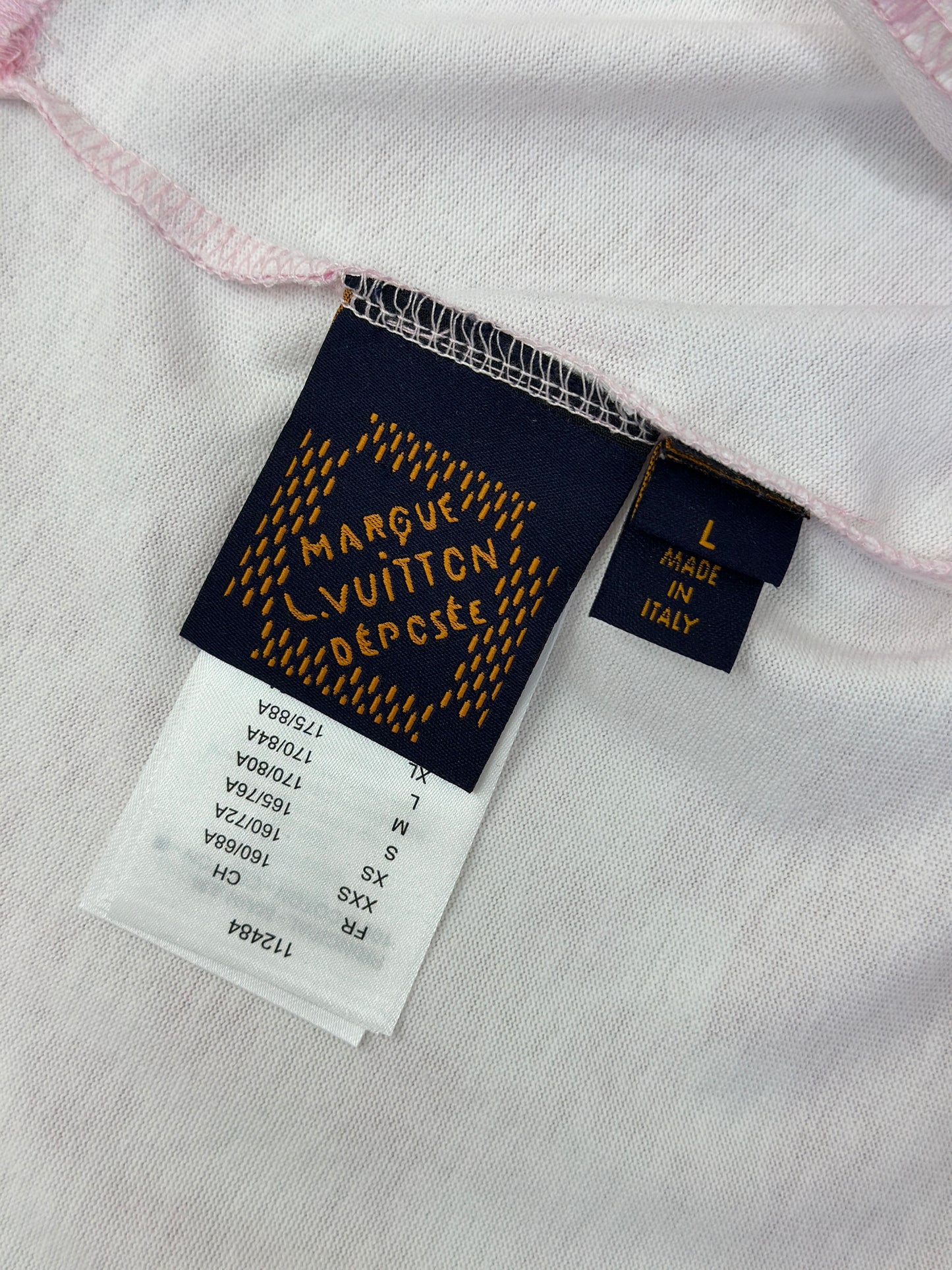LOUI*V Damier Short-Sleeved Cotton T-Shirt