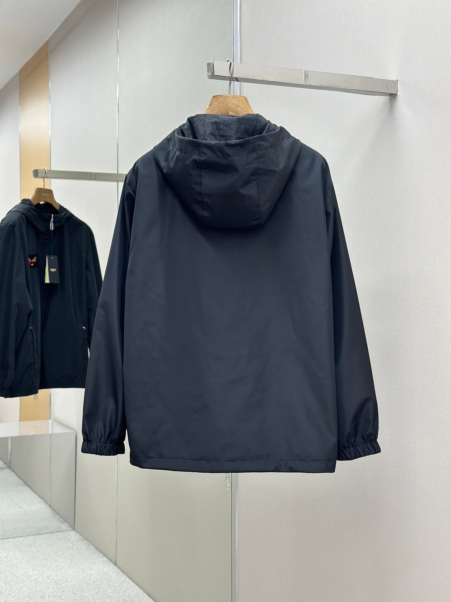 FEND1 Black Windbreaker Jacket