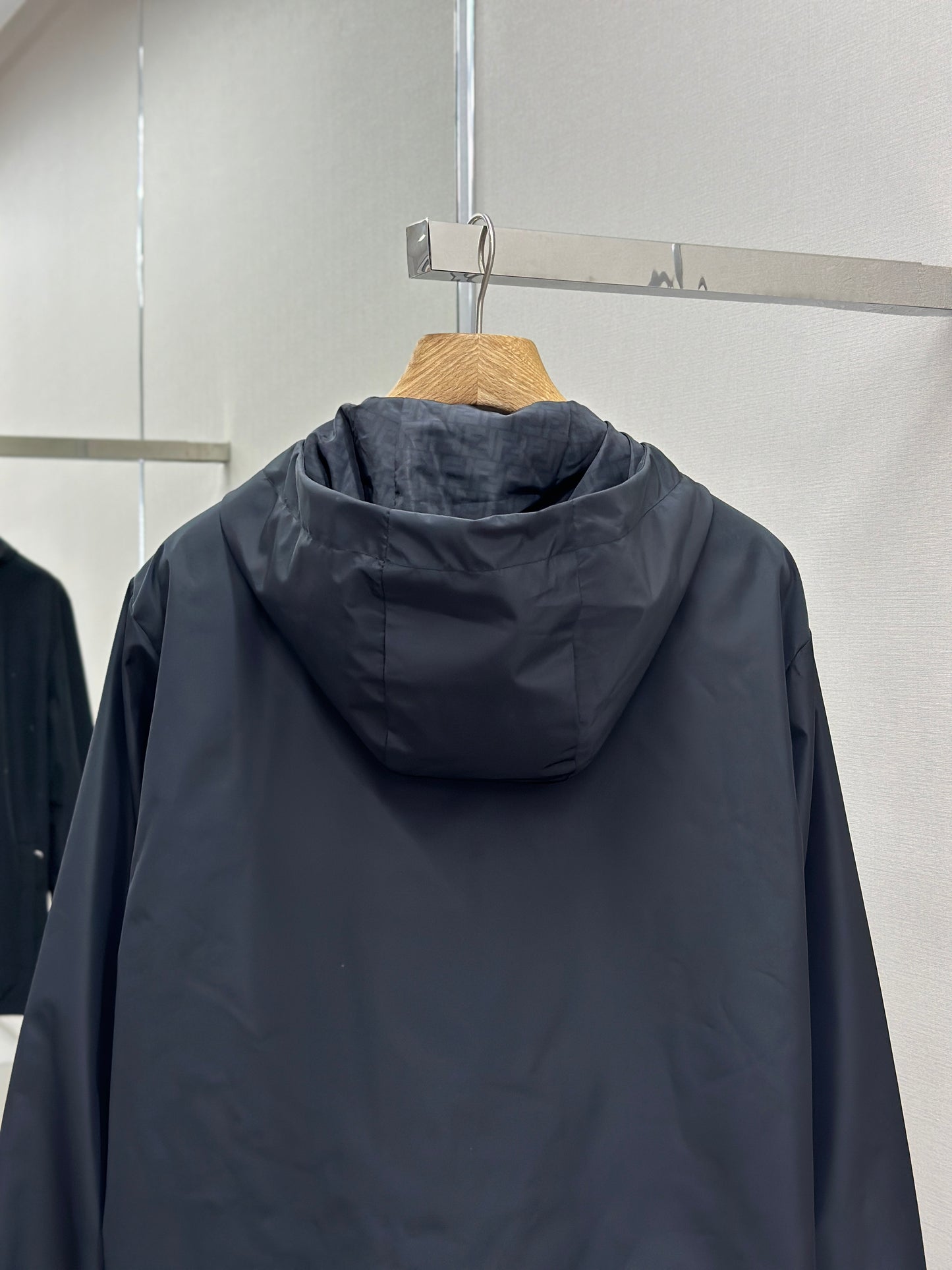 FEND1 Black Windbreaker Jacket