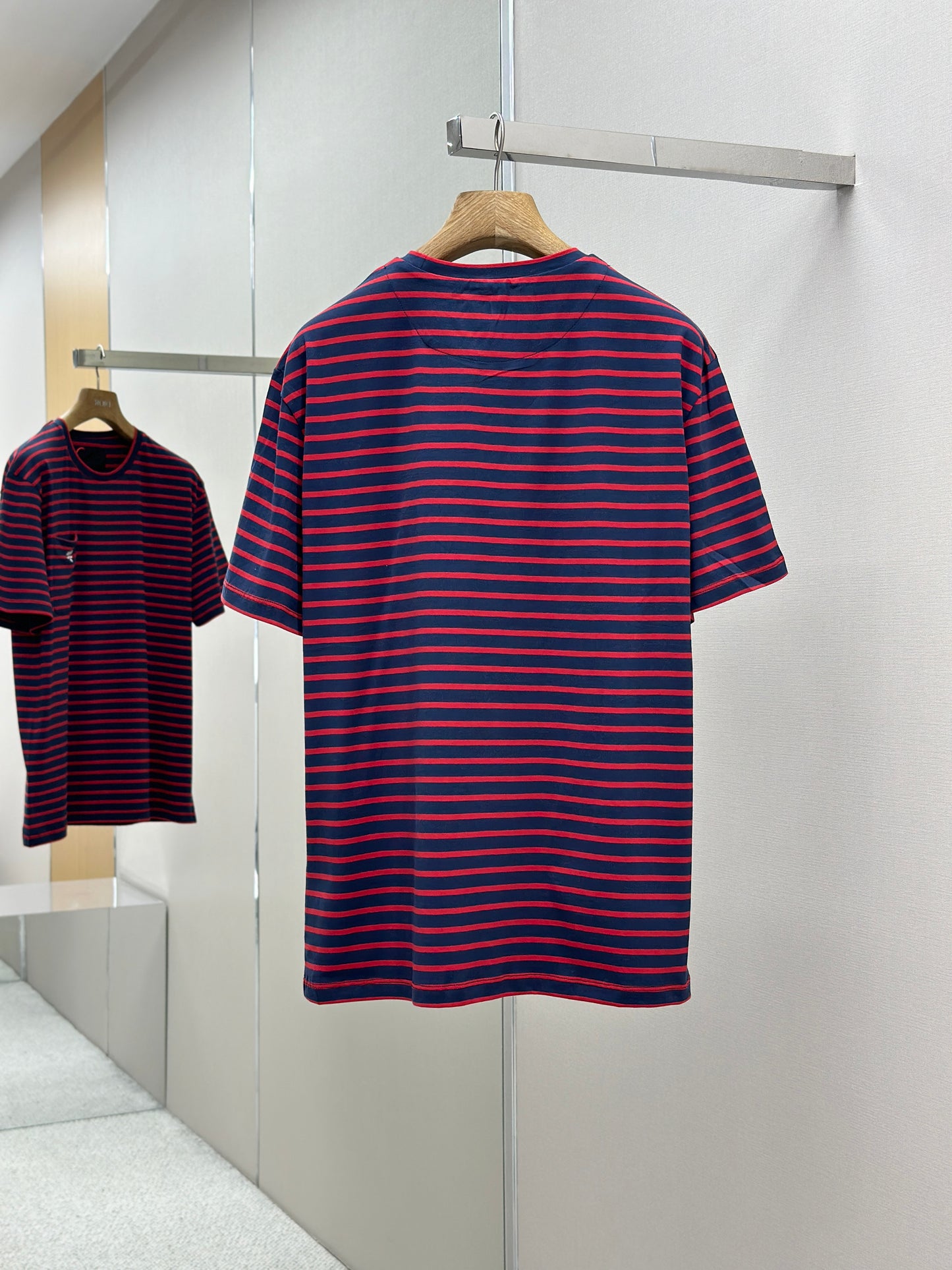 PRA* Striped cotton T-shirt
