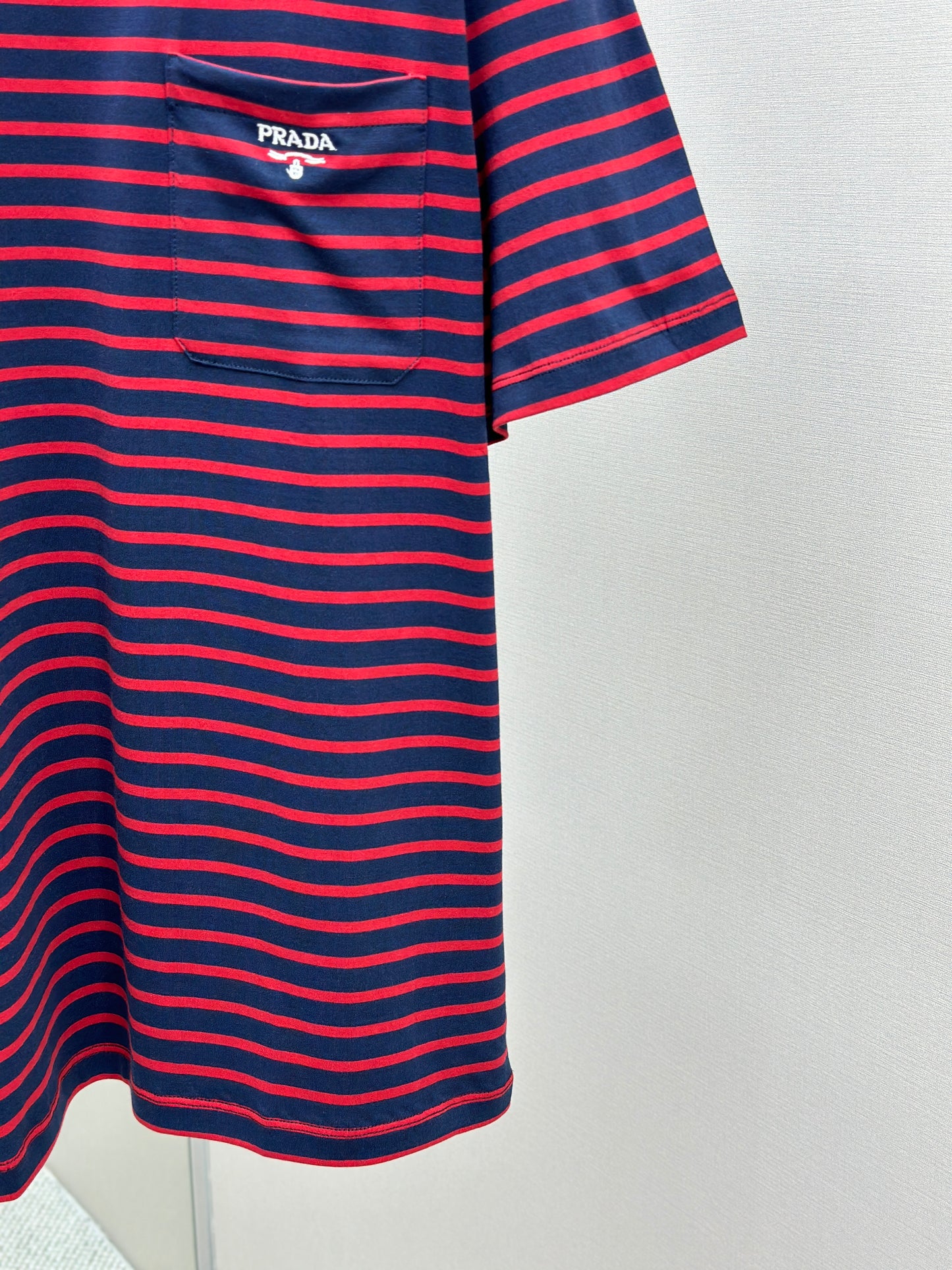 PRA* Striped cotton T-shirt