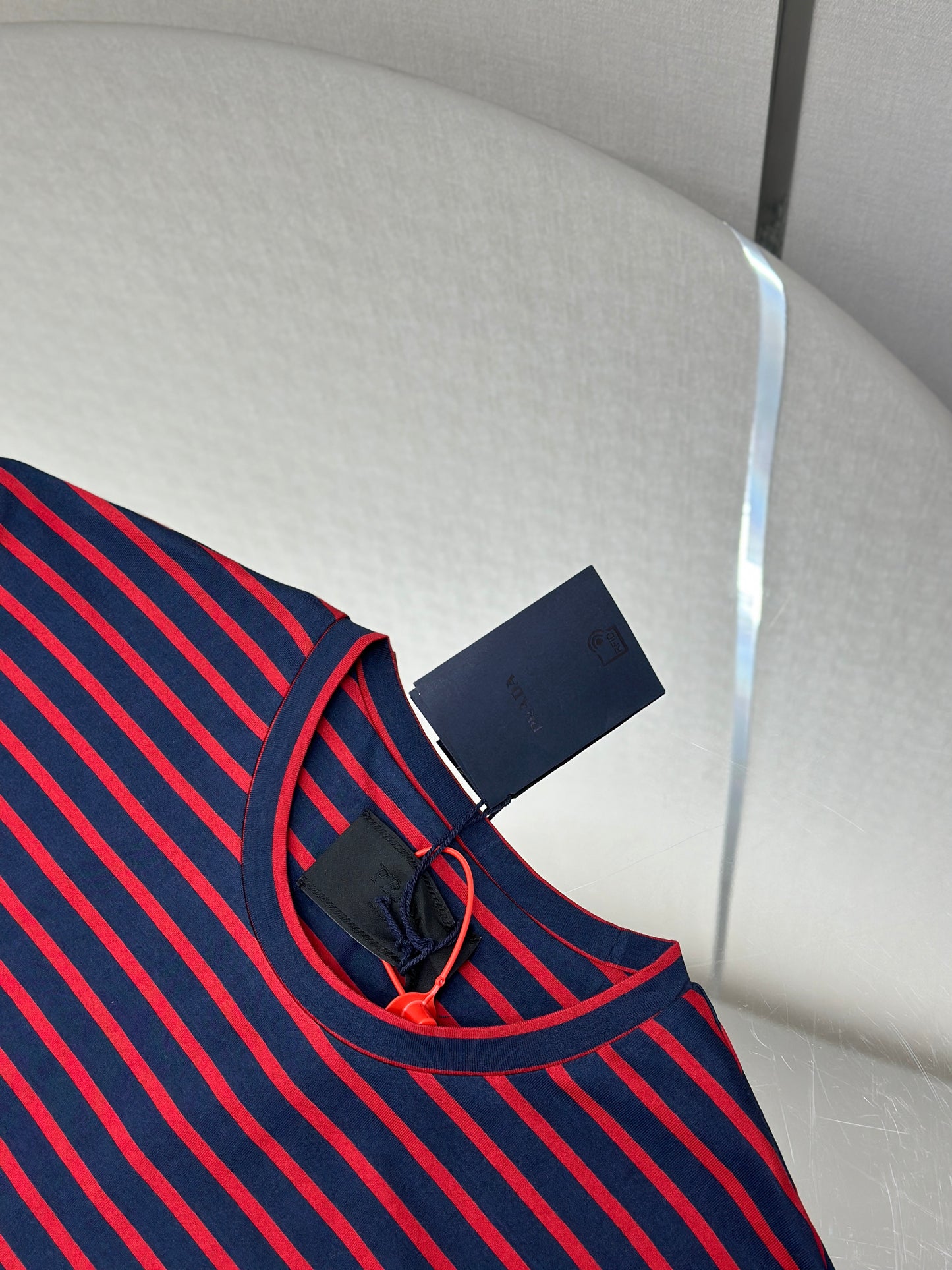 PRA* Striped cotton T-shirt