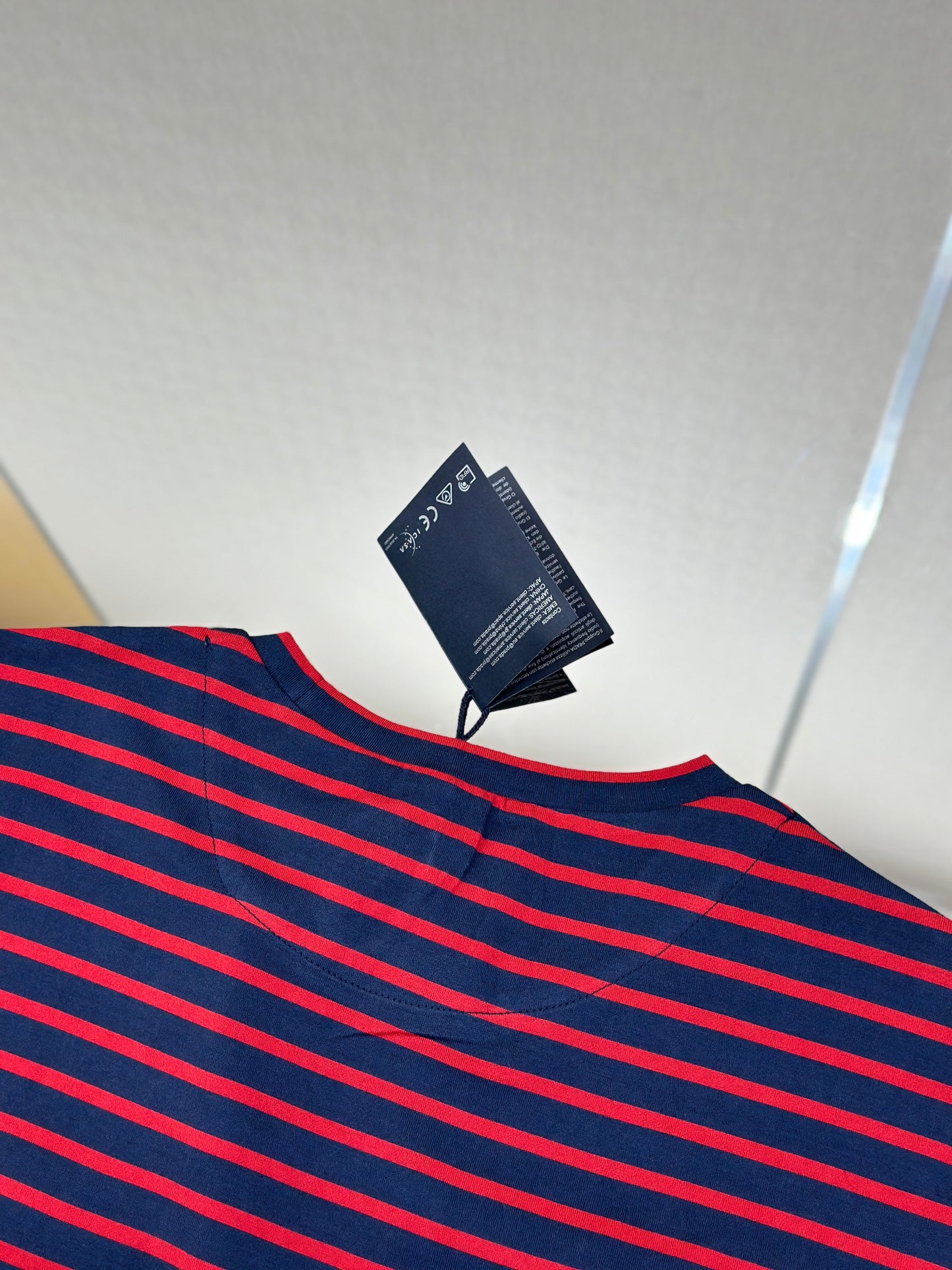 PRA* Striped cotton T-shirt