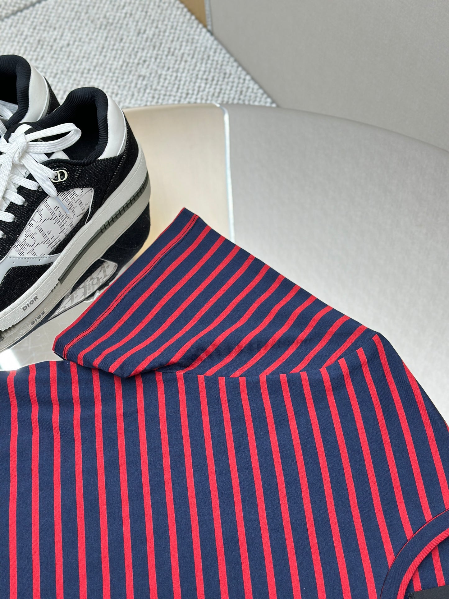 PRA* Striped cotton T-shirt