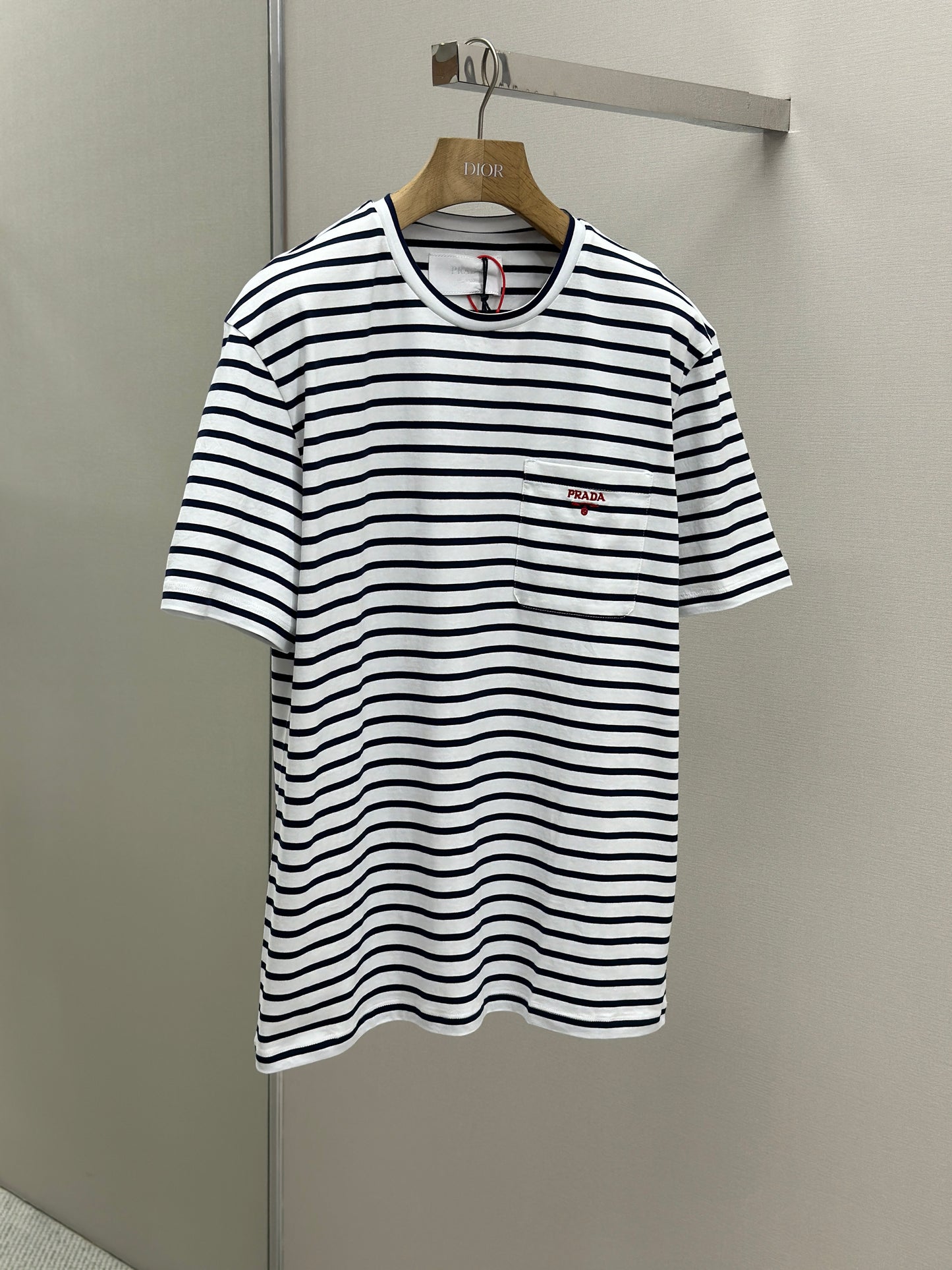 PRA* Striped cotton T-shirt