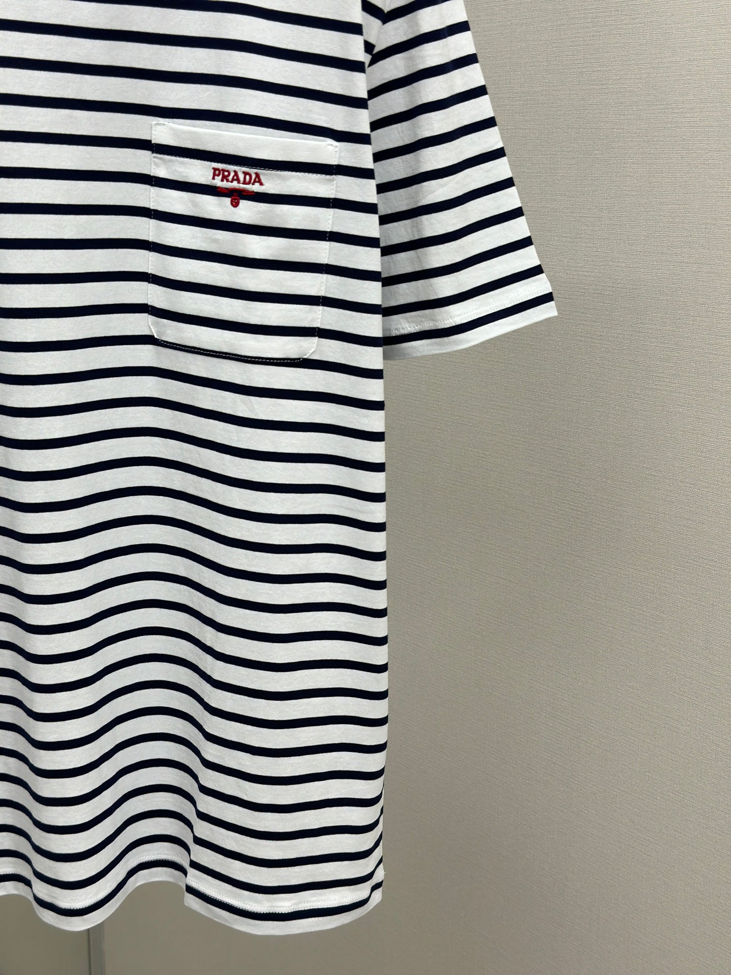 PRA* Striped cotton T-shirt