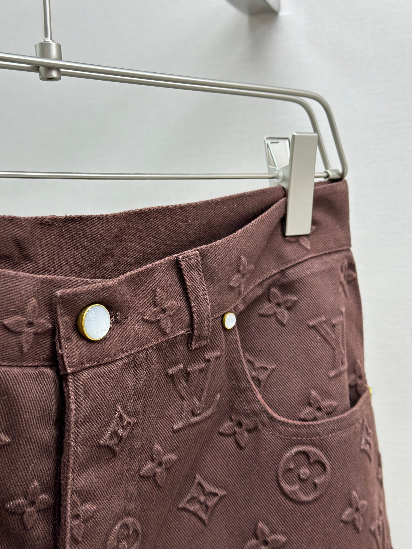 LOUI*V Monogram Embossed Skate Pants