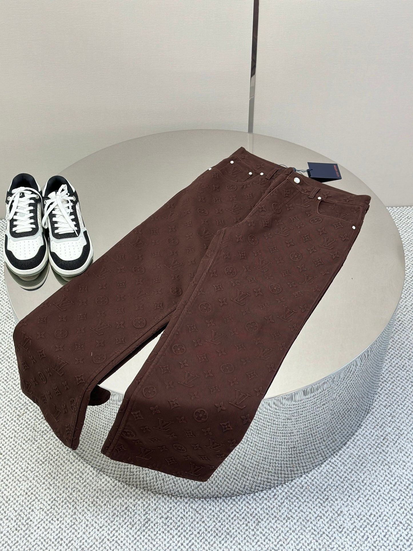 LOUI*V Monogram Embossed Skate Pants