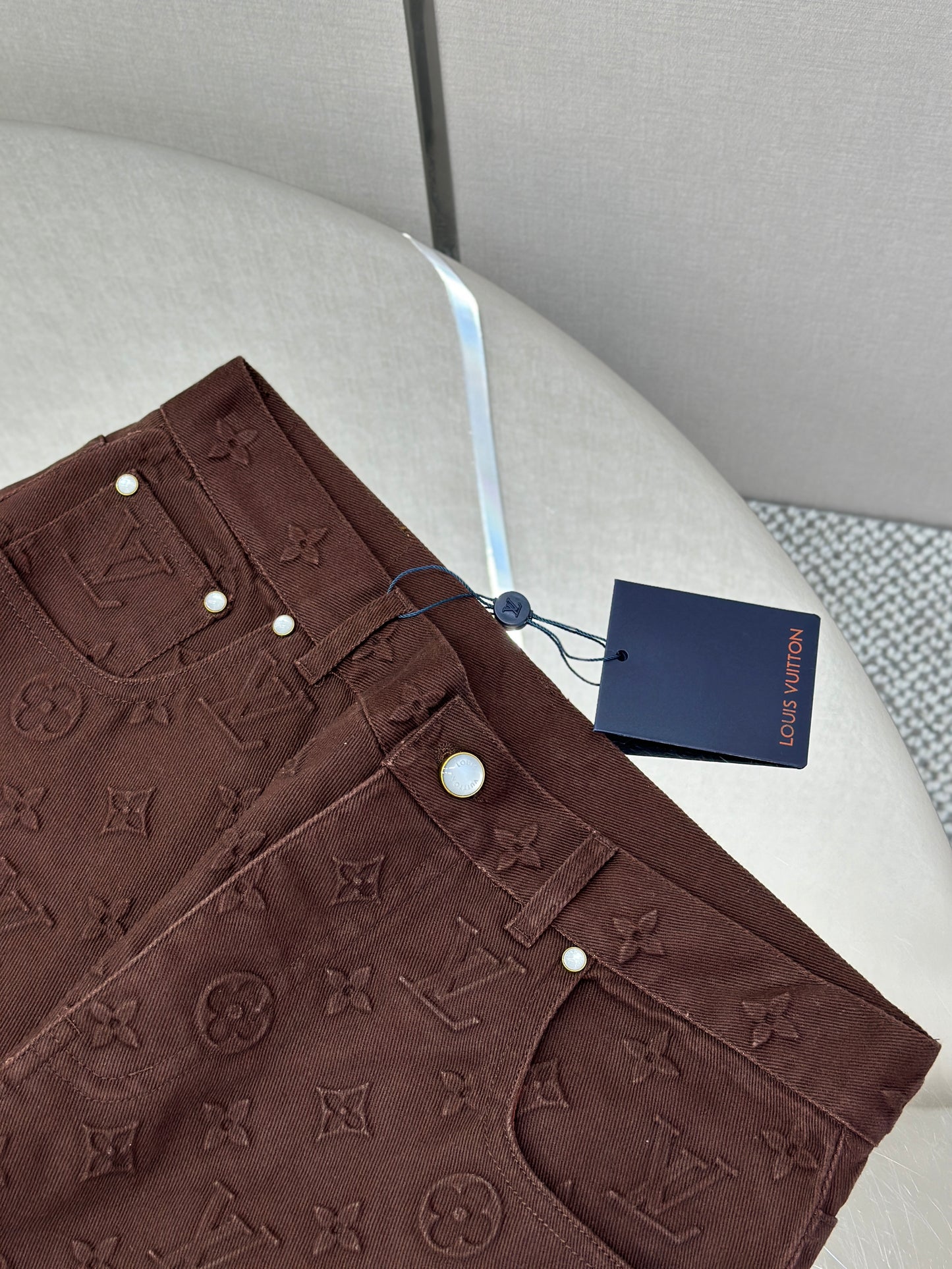 LOUI*V Monogram Embossed Skate Pants
