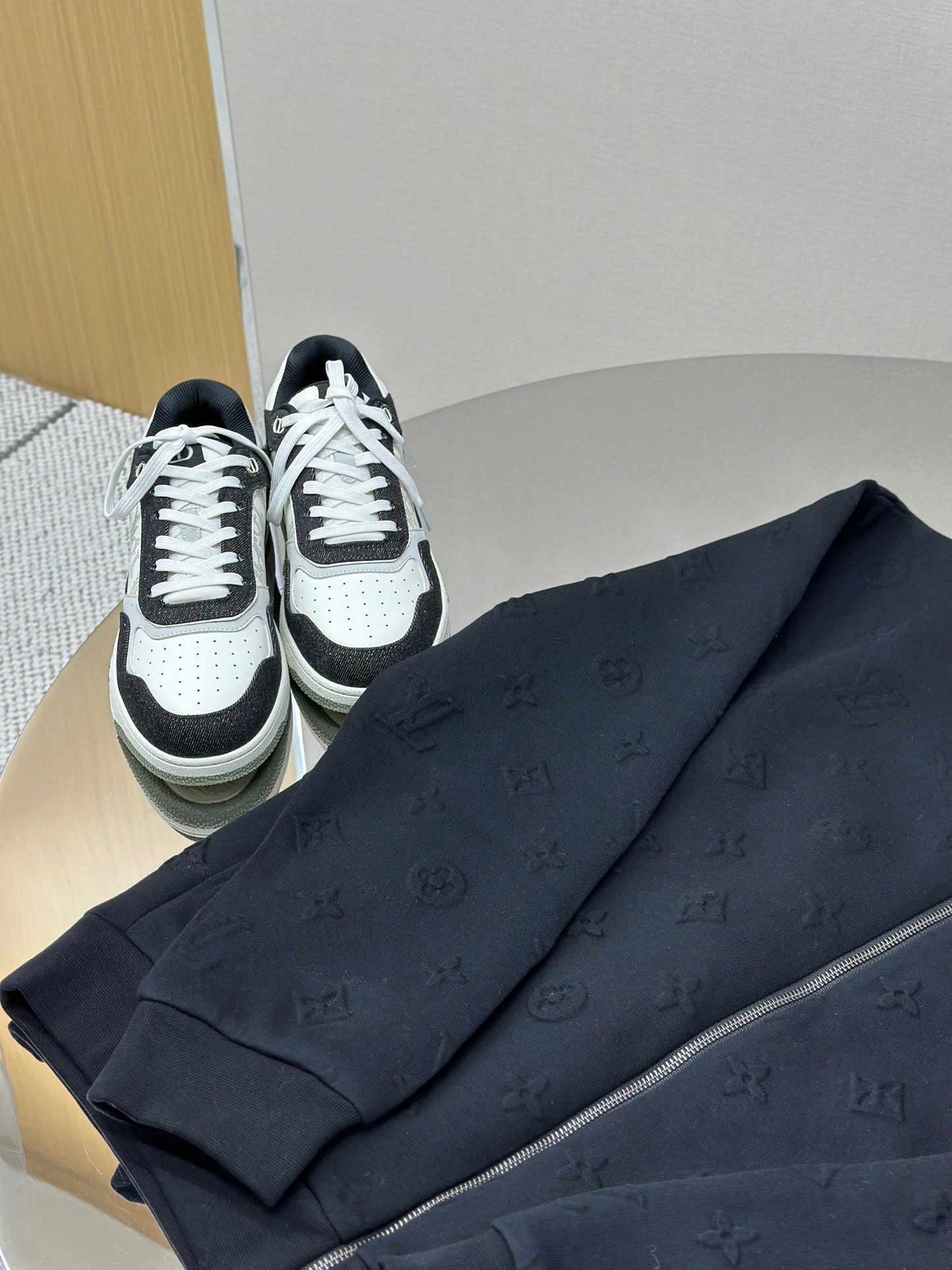 LOUI*V Embossed Monogram Jersey Tracksuit Top