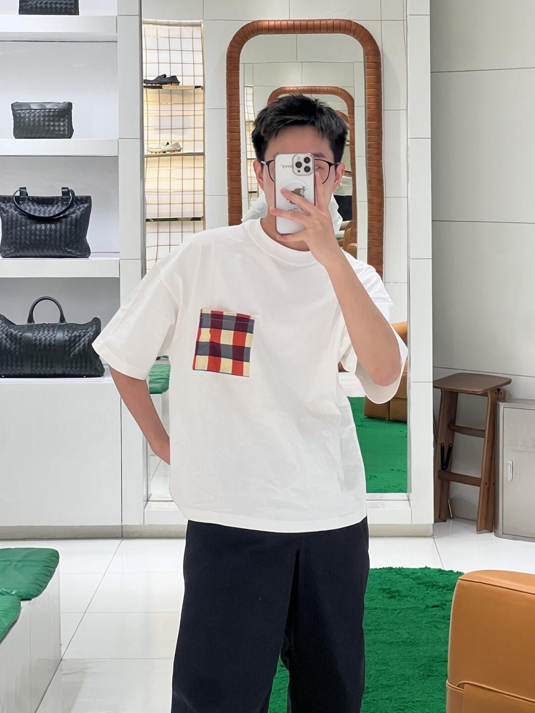 Botteg@V Soft Cotton Jersey T-Shirt